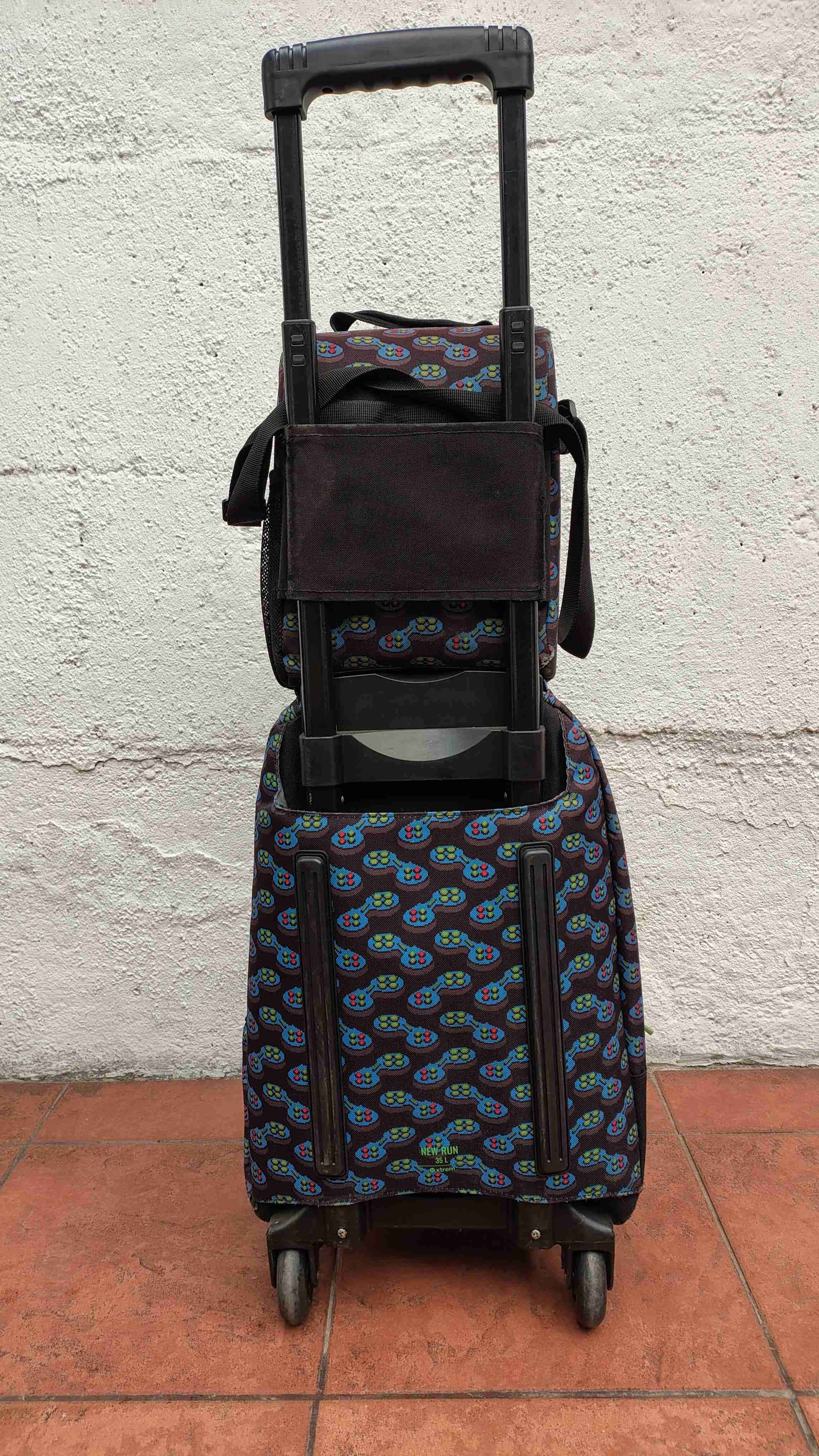 Mochila escolar con ruedas Game Over - miniatura 2