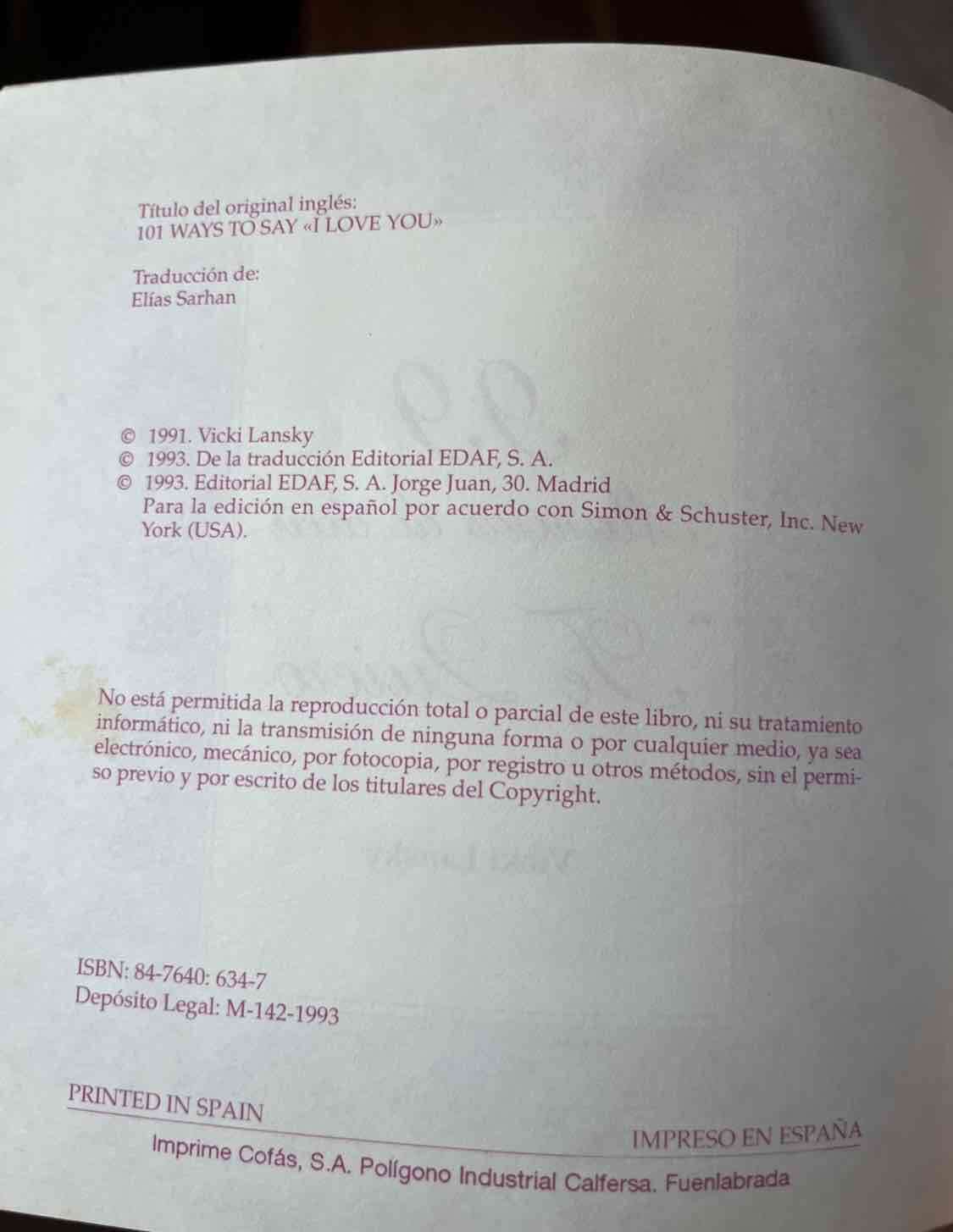 Libro 99 Maneras de Decir Te Quiero - miniatura 4