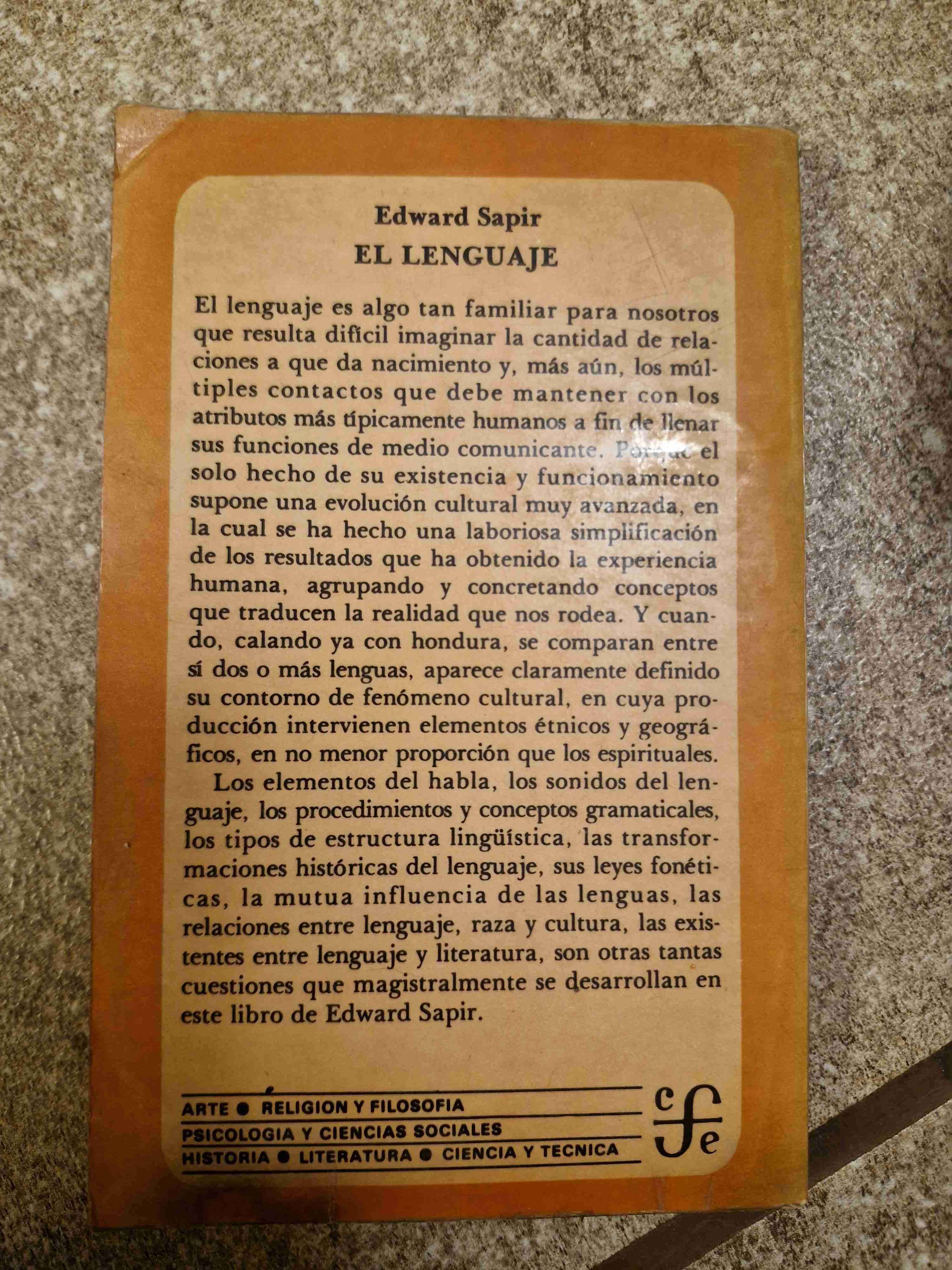 Libro El Lenguaje de Edward Sapir - miniatura 2