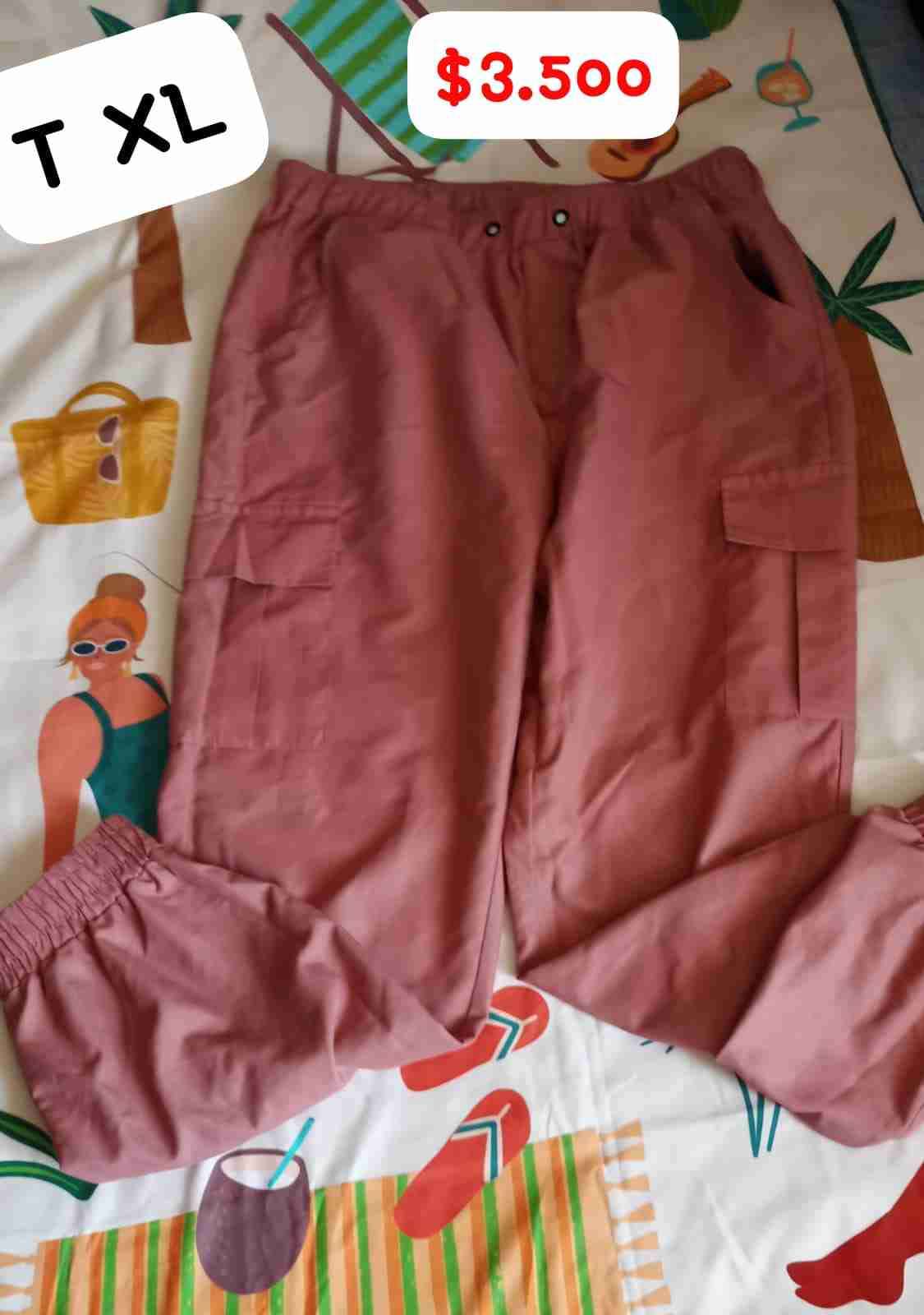Pantalón cargo rosado XL