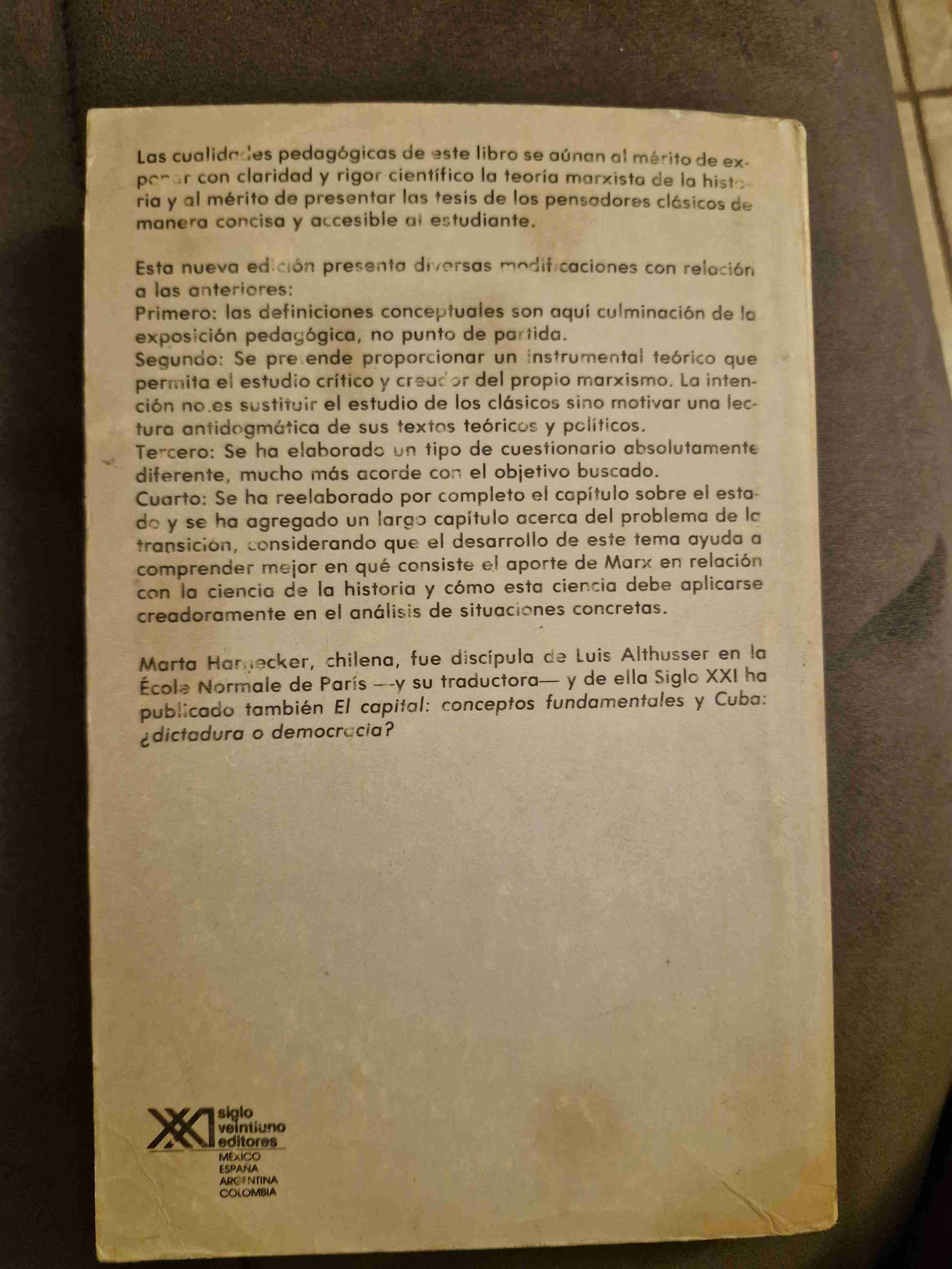 Libro Materialismo Histórico Marta Harnecker - miniatura 4