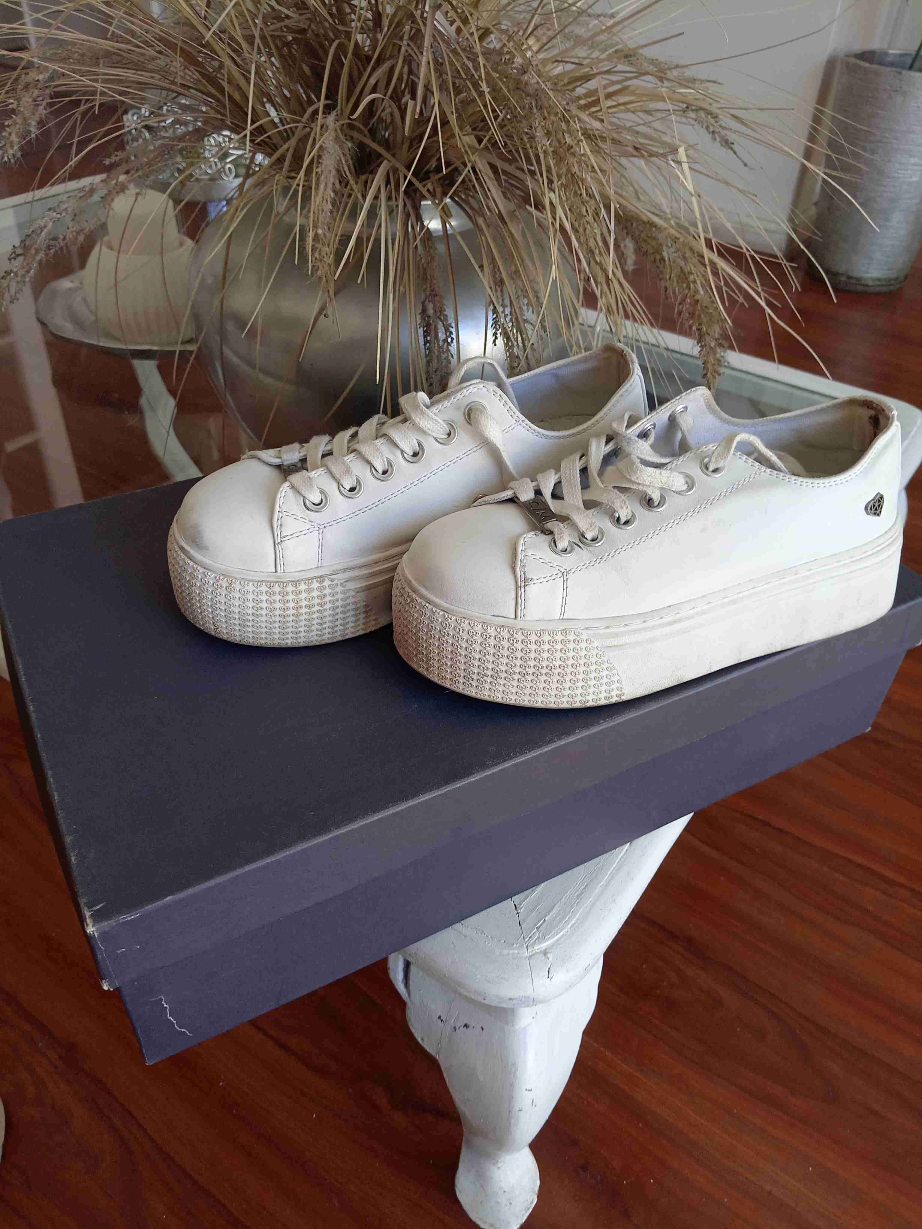 Zapatillas blancas de plataforma, marca Cmoran, nu - miniatura 4