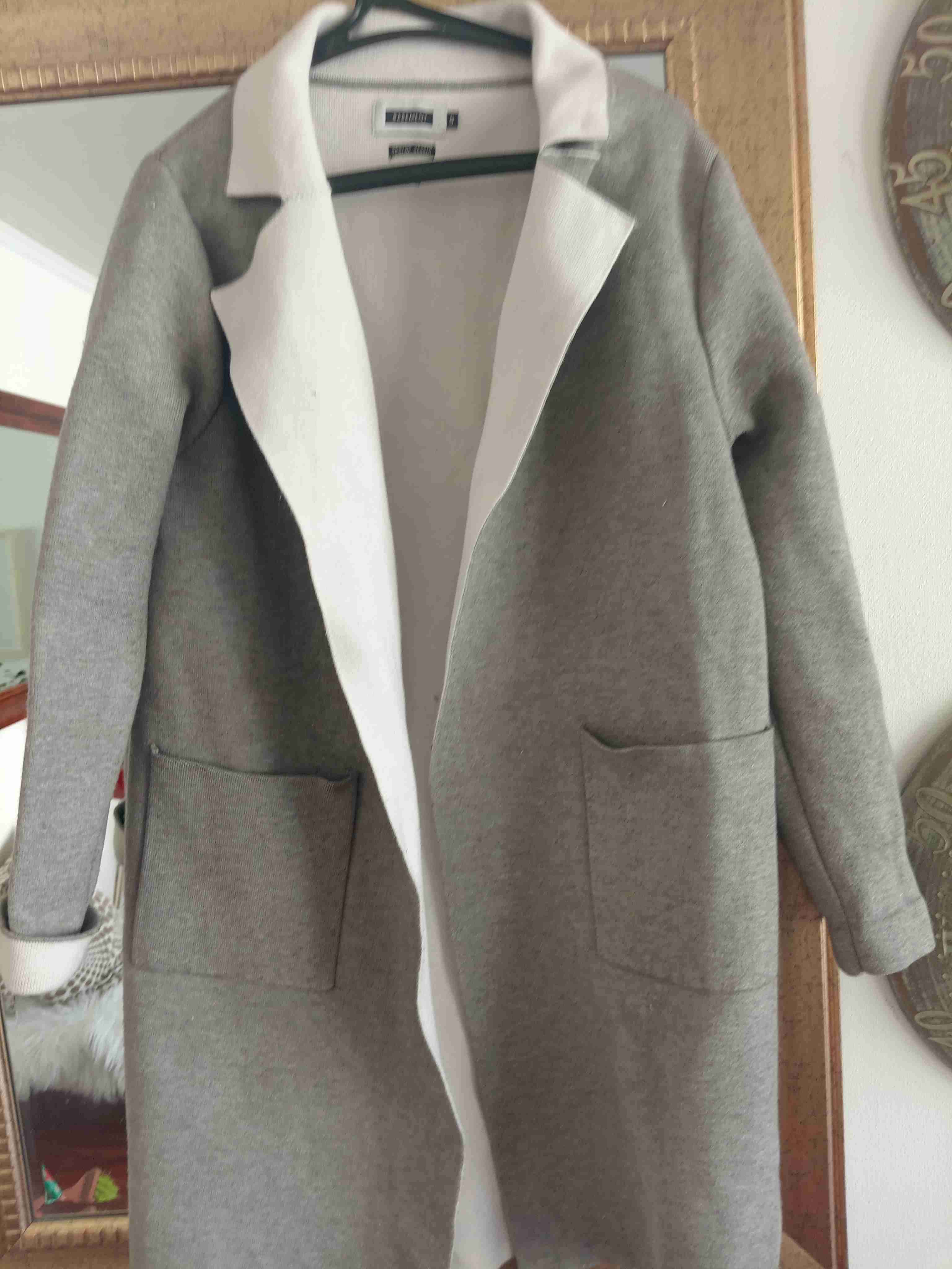 Abrigo gris de alpaca y lana marca Basement, dice - miniatura 5