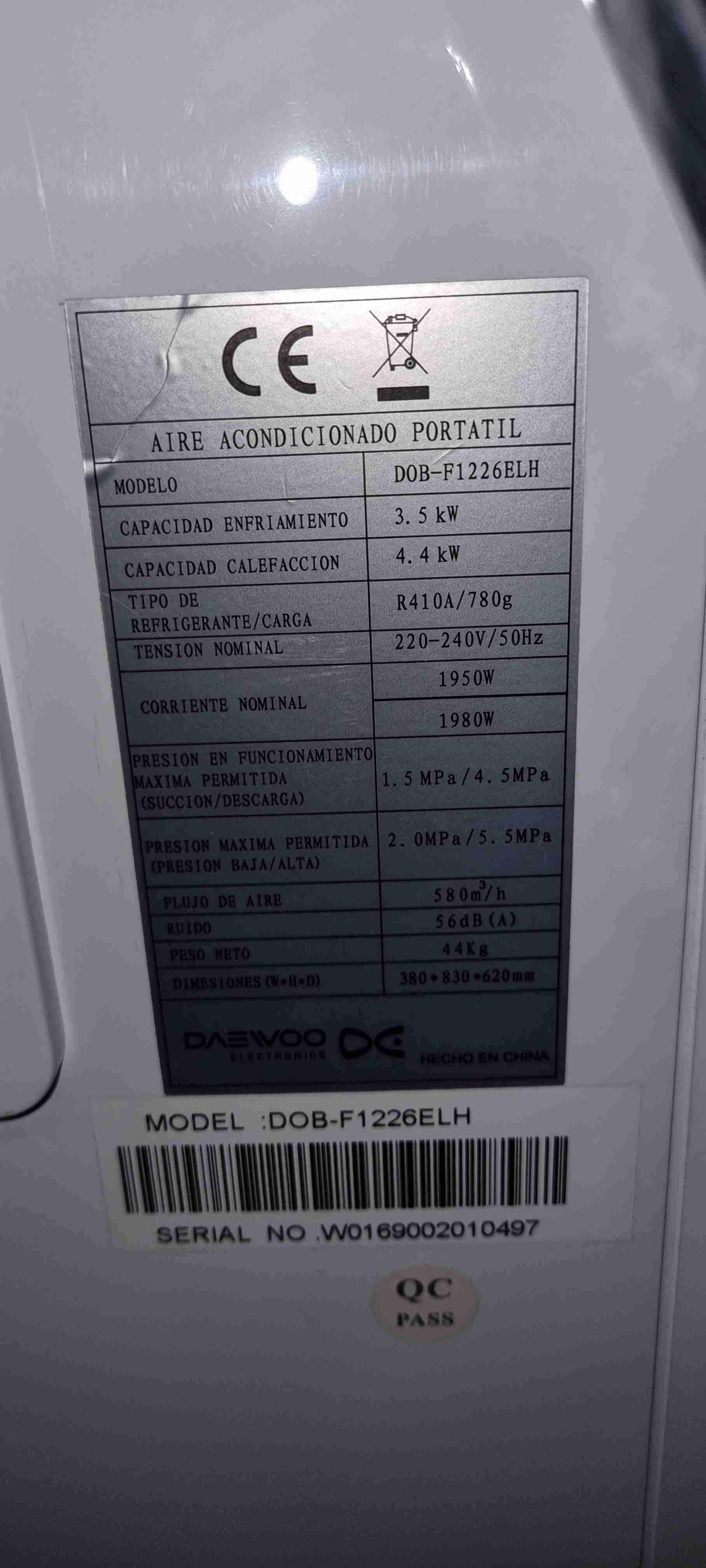 Aire acondicionado portátil Daewoo - miniatura 5