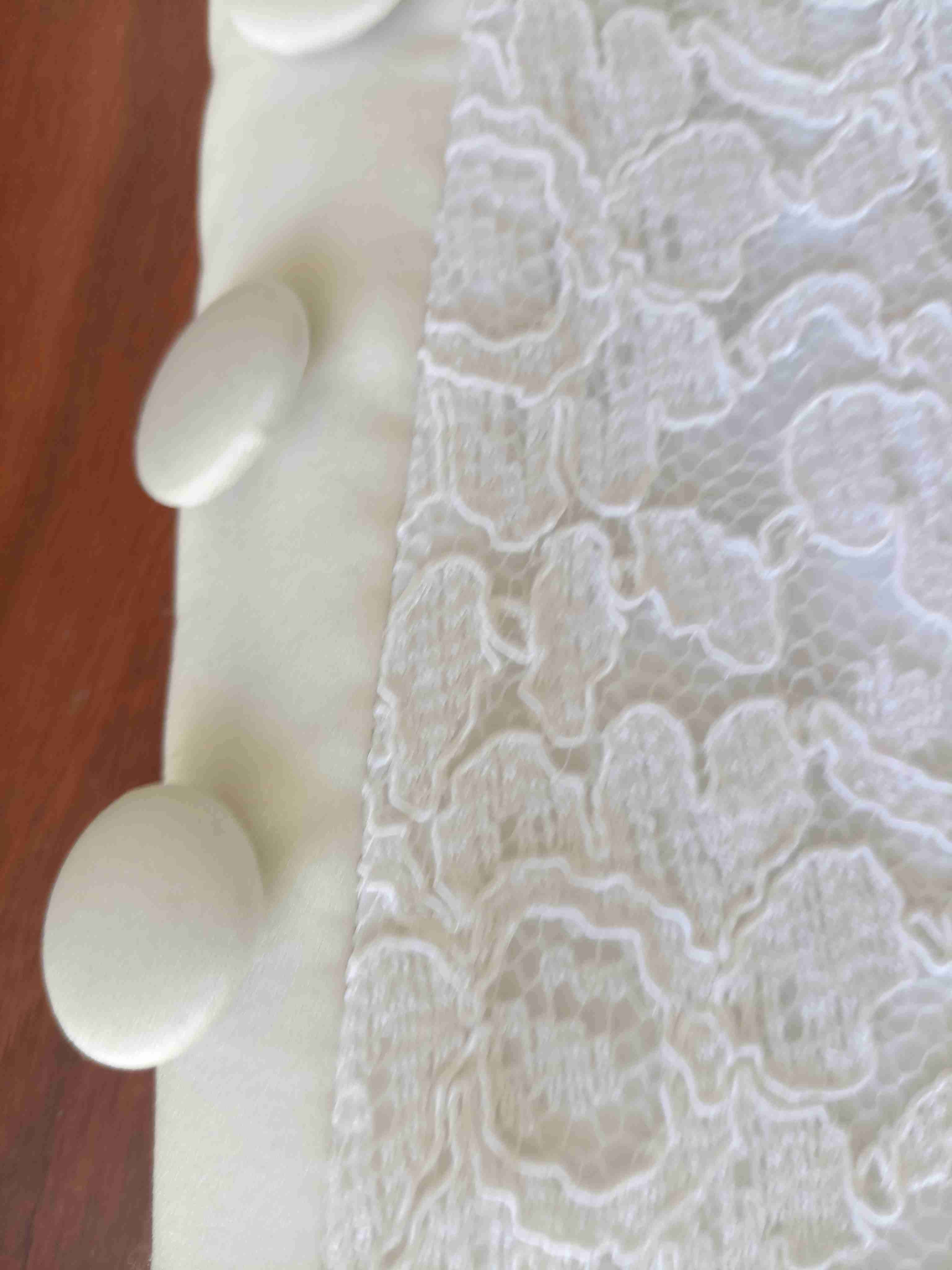 Cardigan blanco con encaje, elegante - miniatura 4