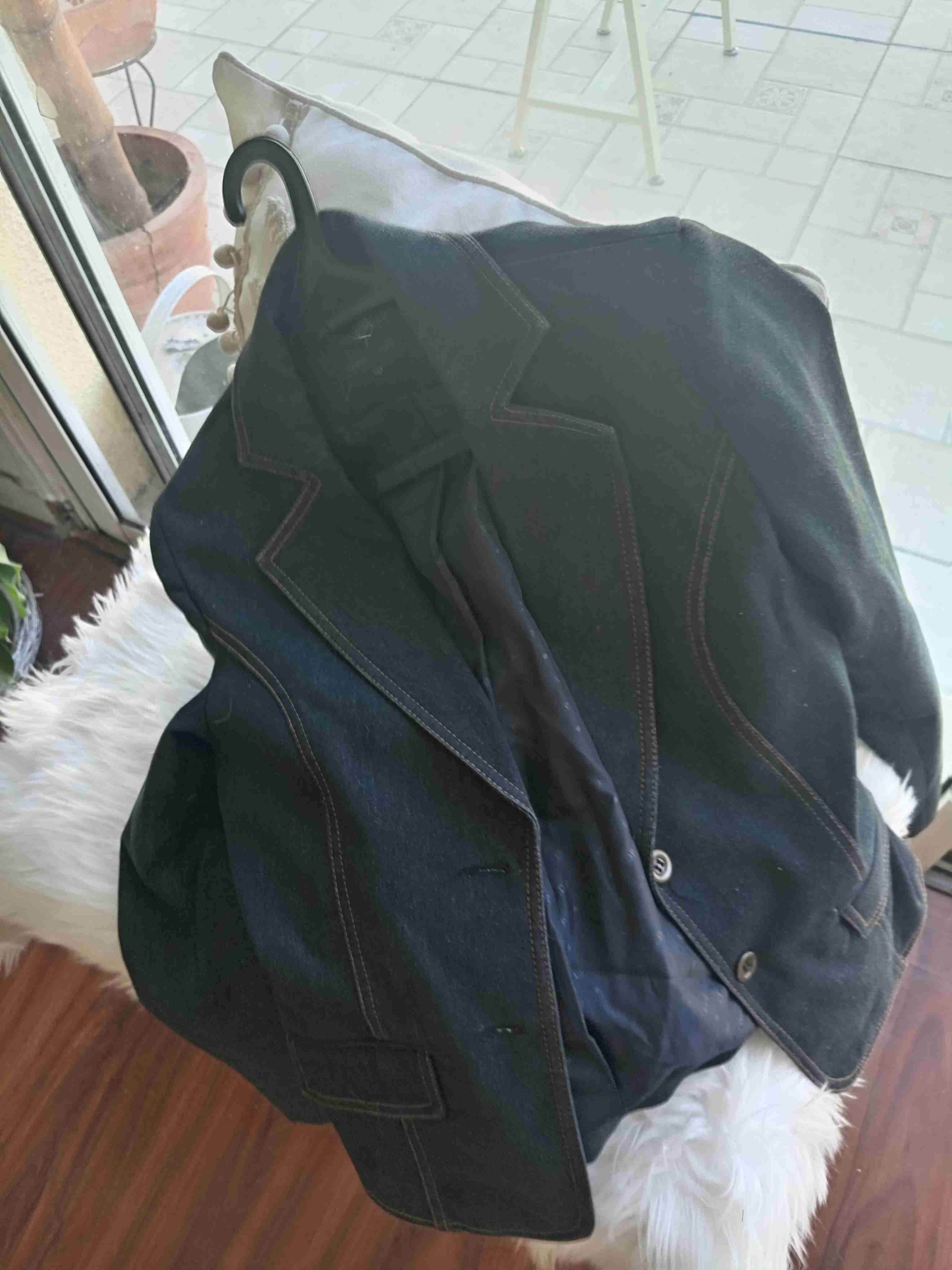 Blazer de mezclilla azul y negro - miniatura 4