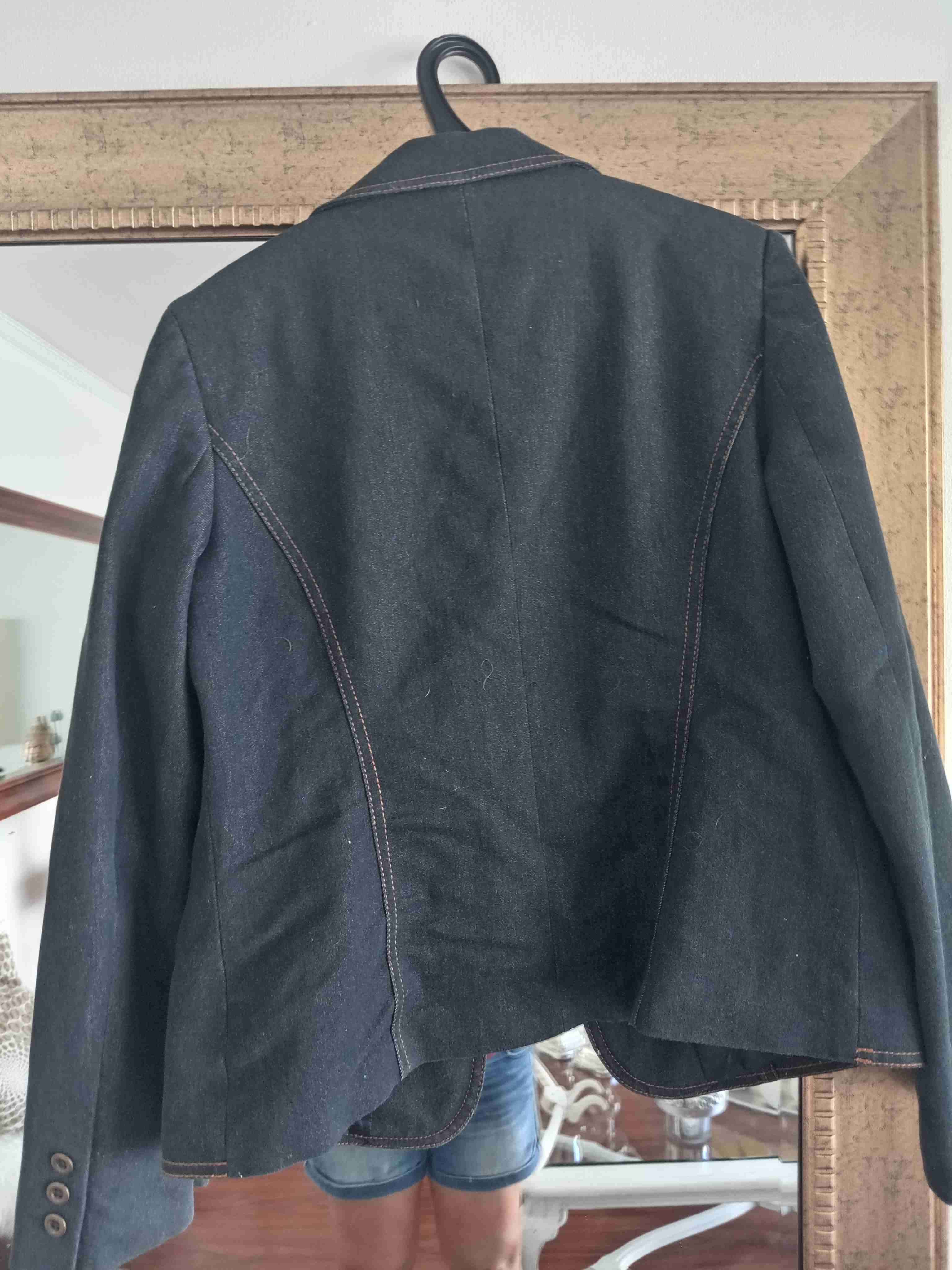 Blazer de mezclilla azul y negro - miniatura 5