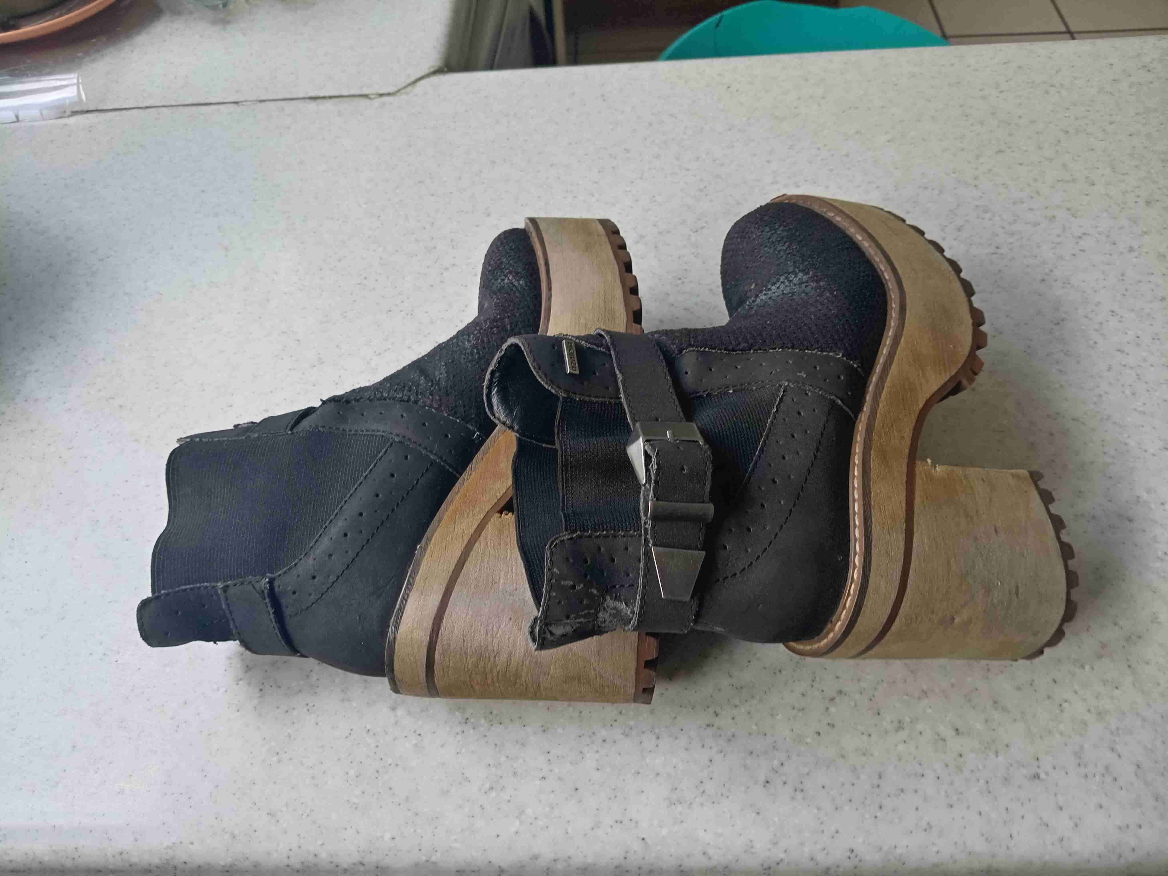 Botines de cuero con taco alto - miniatura 3