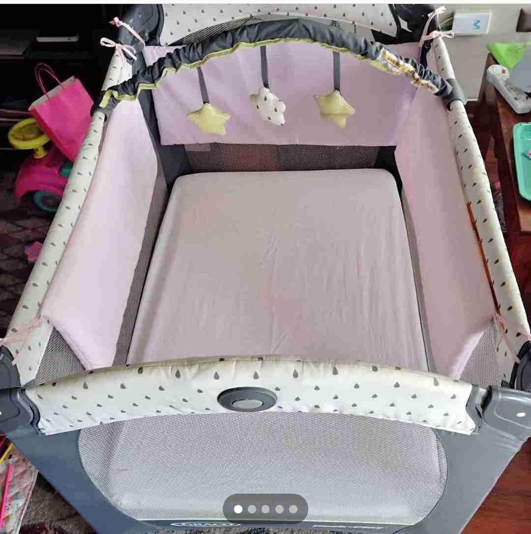 Cuna Corral de Bebé Gris