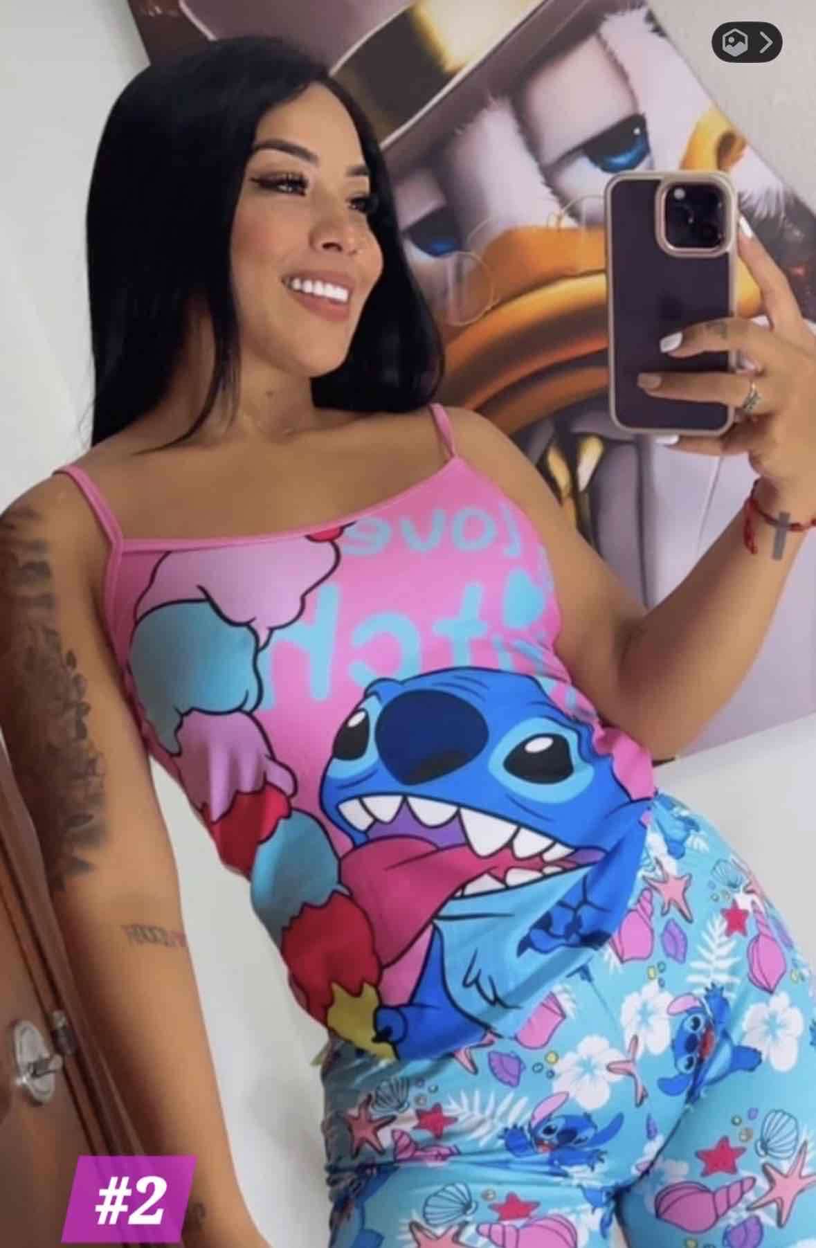 Pijama de mujer Stitch - miniatura 3