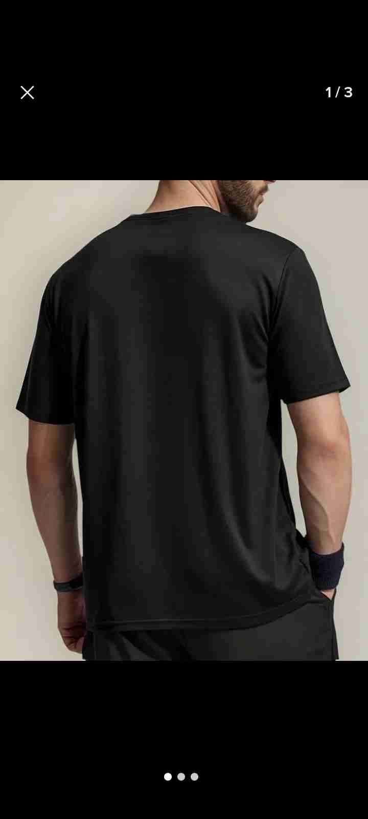 Polera negra deportiva talla XL. - miniatura 2
