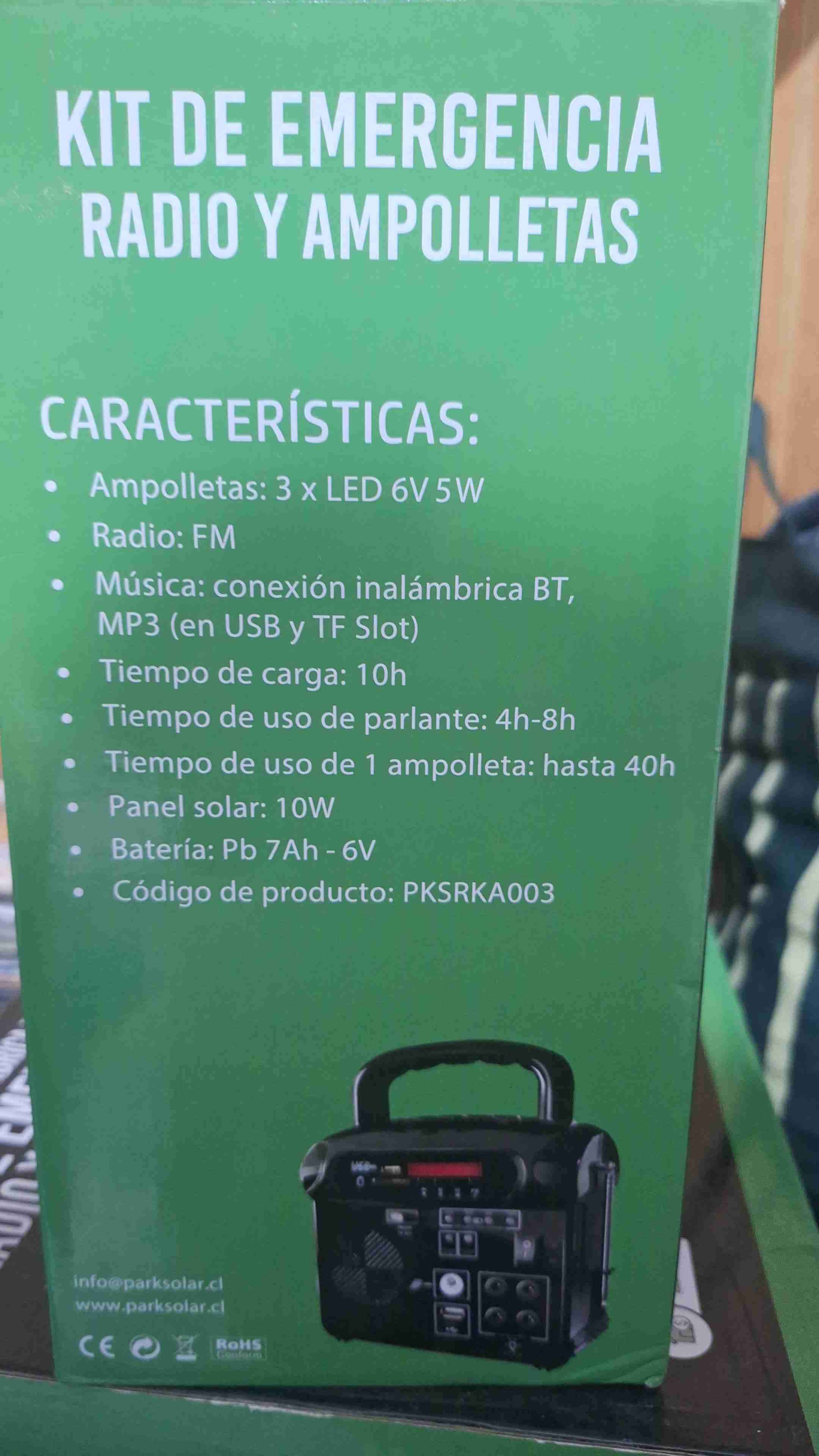 Kit de emergencia solar con luces - miniatura 2