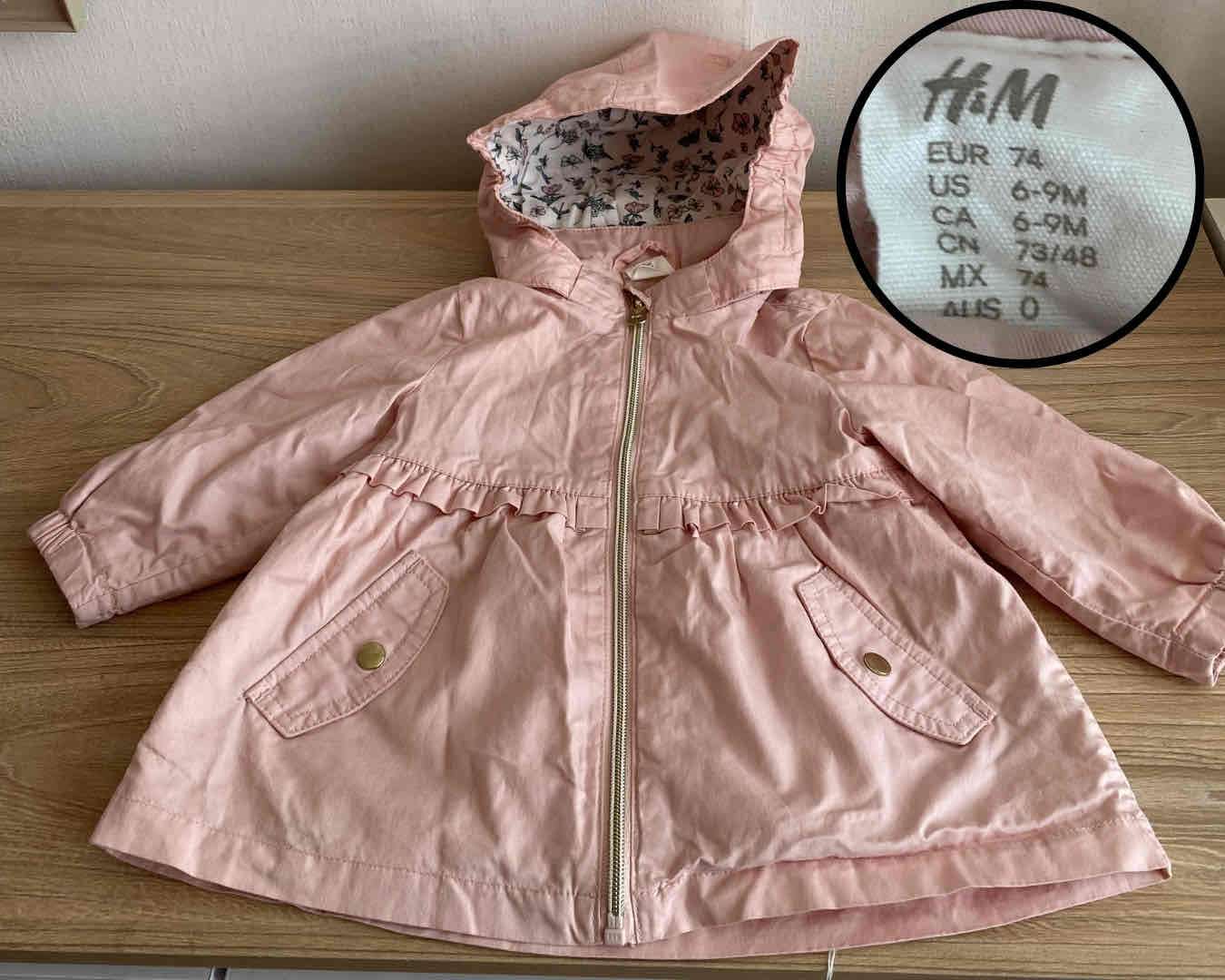 Abrigo rosado infantil H&M