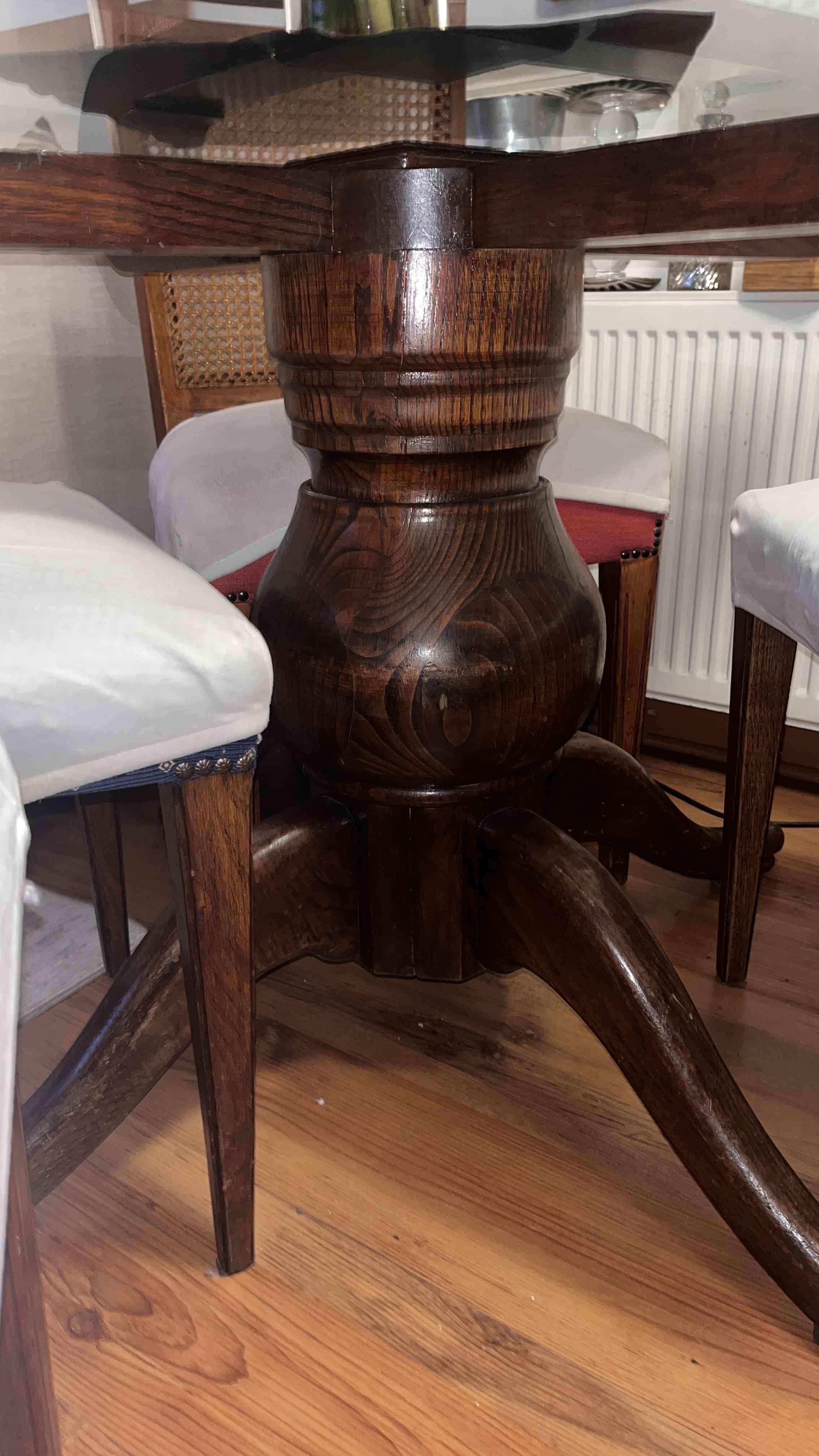 Mesa comedor redonda de cristal - miniatura 3