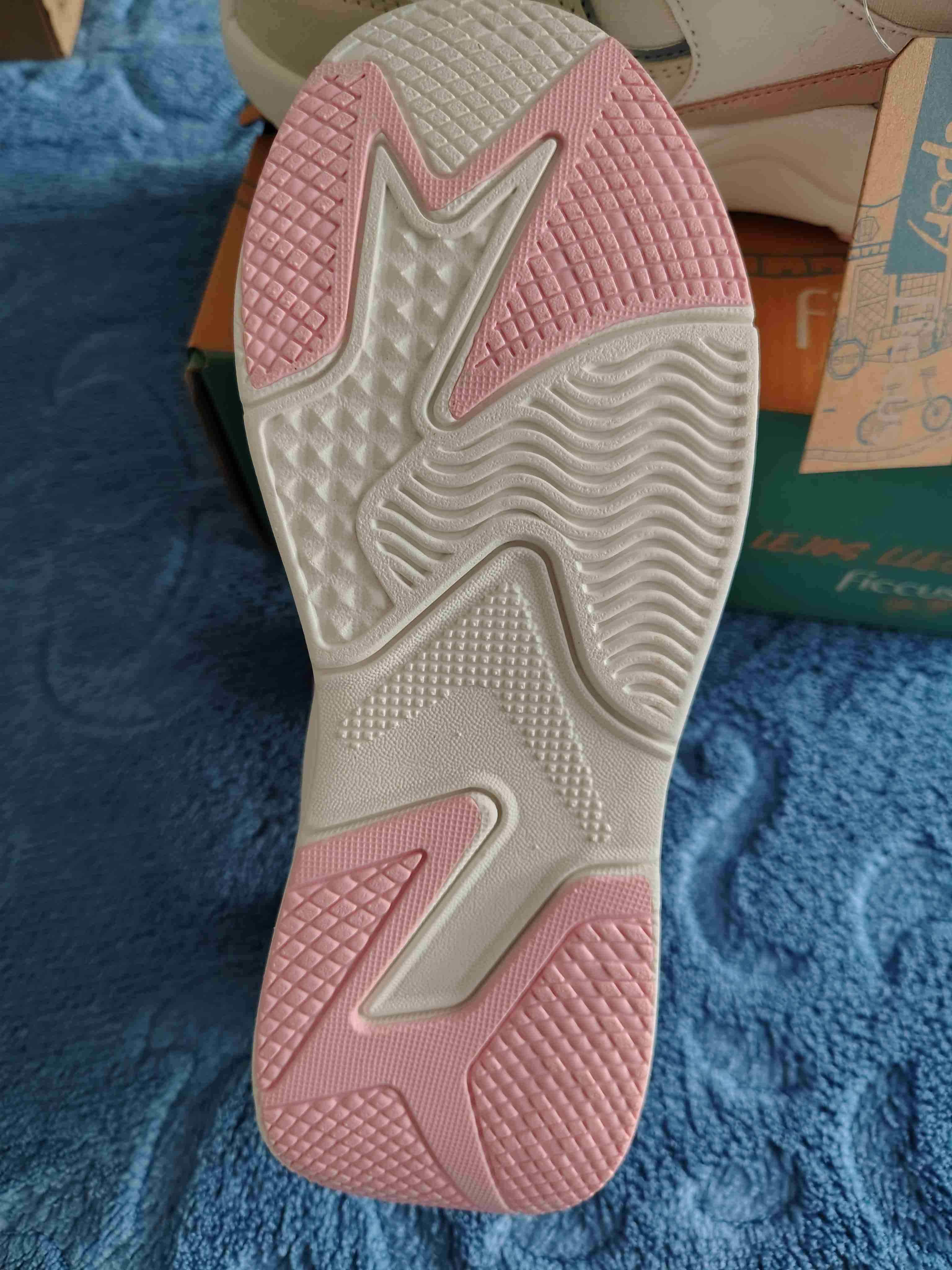 Zapatillas deportivas blancas y rosadas ficcus - miniatura 3