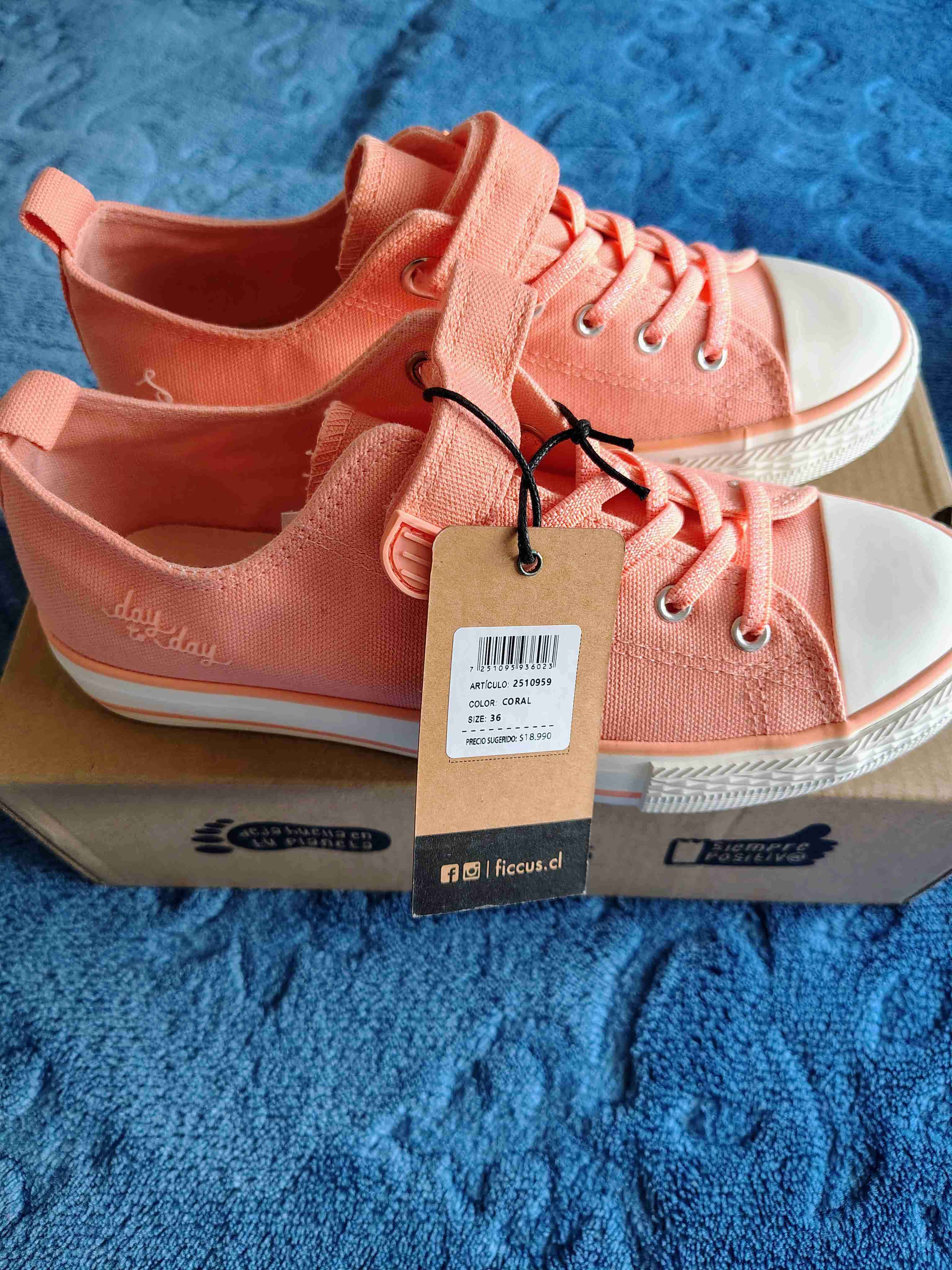 Zapatillas deportivas blancas y rosadas ficcus - miniatura 4