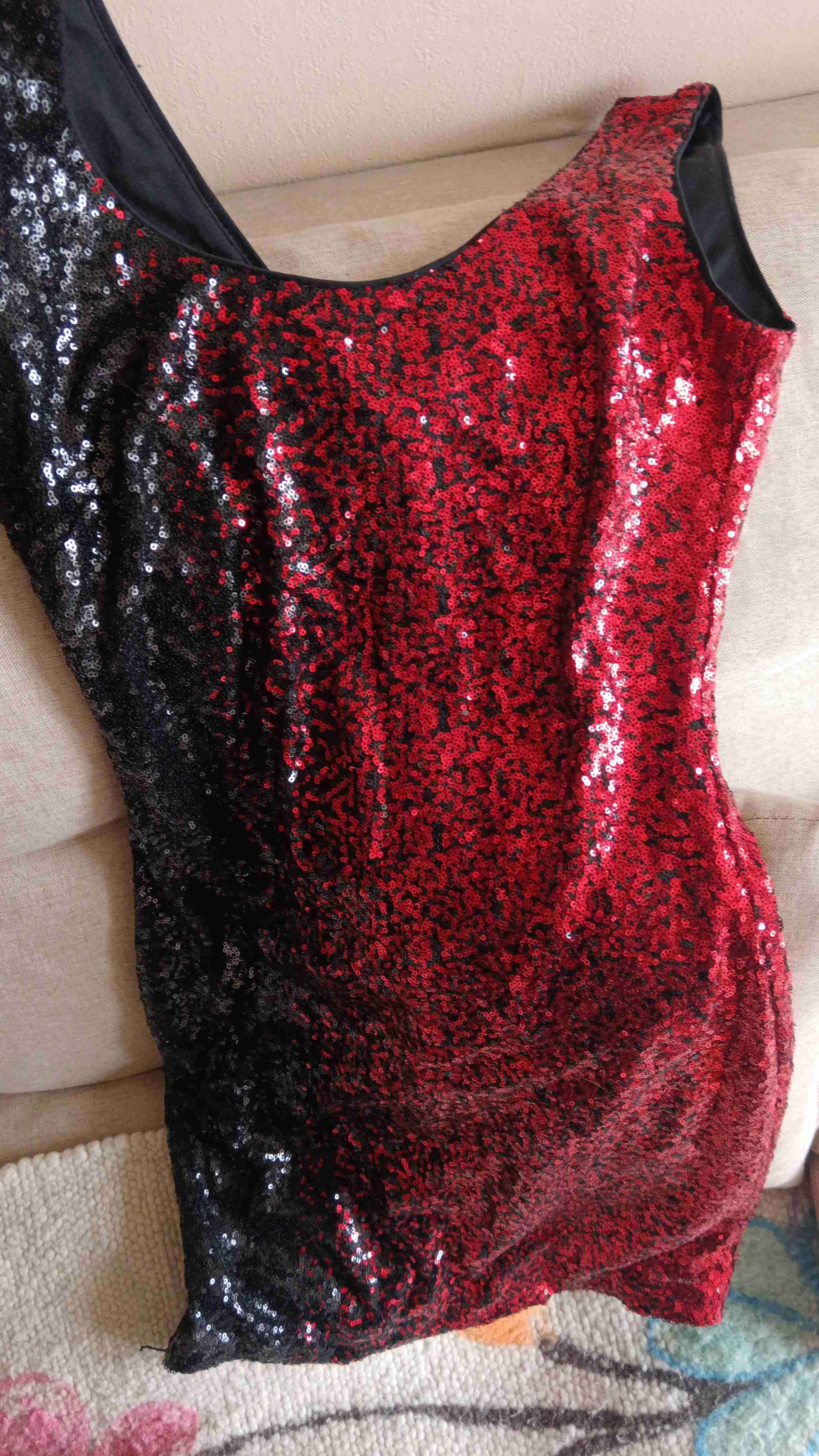 Vestido guess lentejuelas bicolor