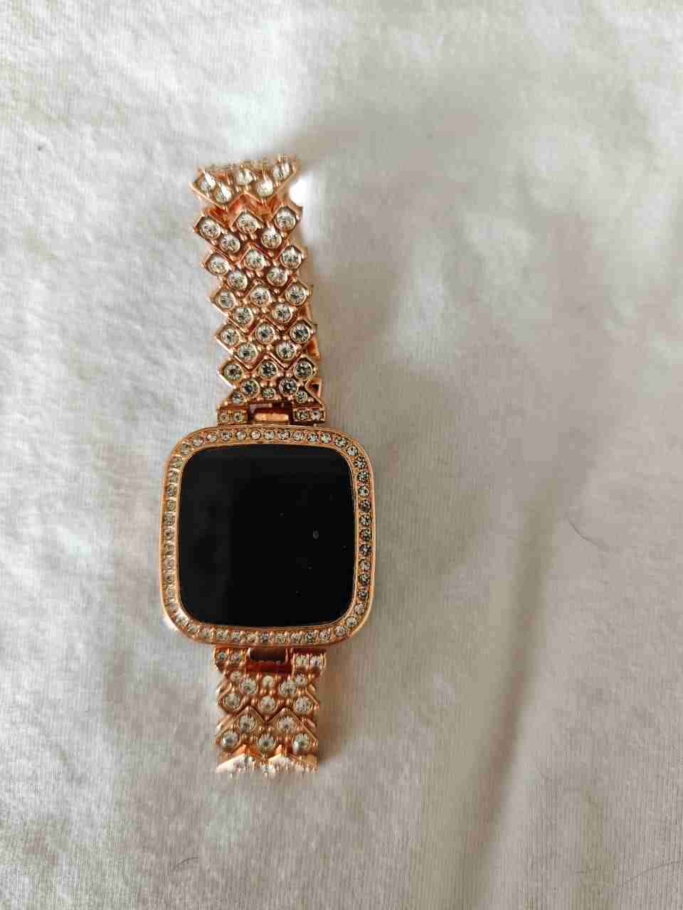 Reloj pulsera dorado con brillantes - miniatura 5