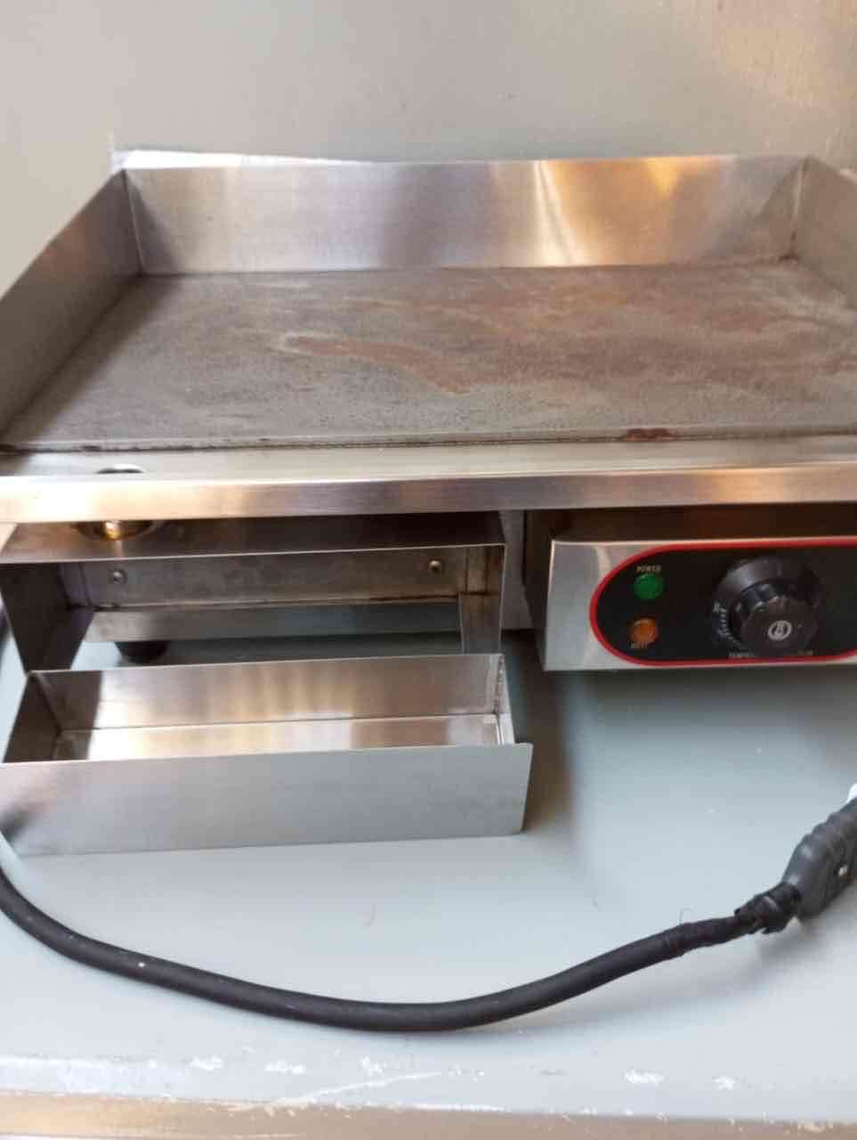 Plancha eléctrica de acero inoxidable,churrasquera - miniatura 2