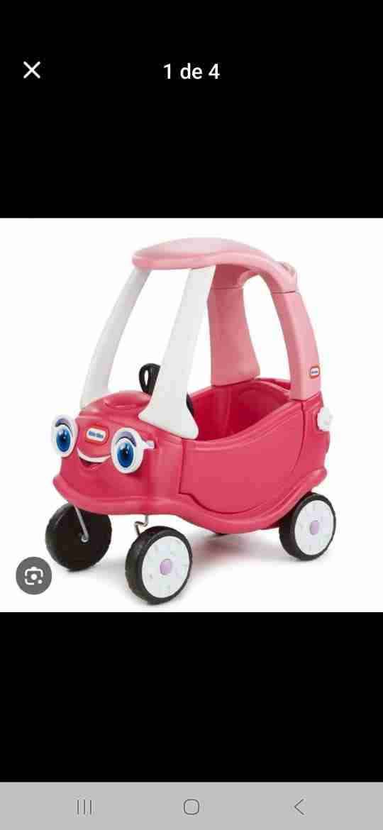 Auto de juguete rosa para niños
