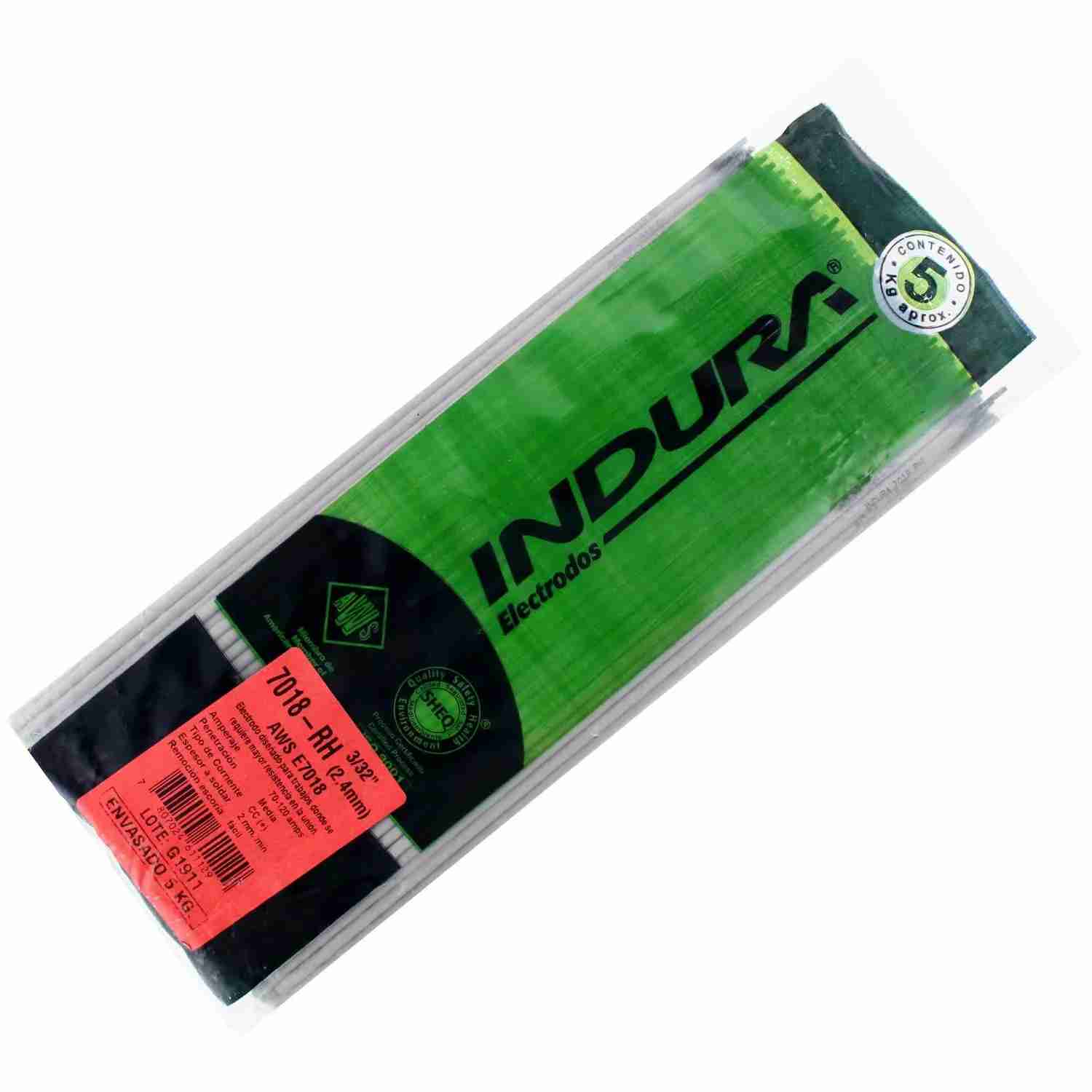 Electrodos Indura 7018-RH 3/32,bolsa 5 kilos