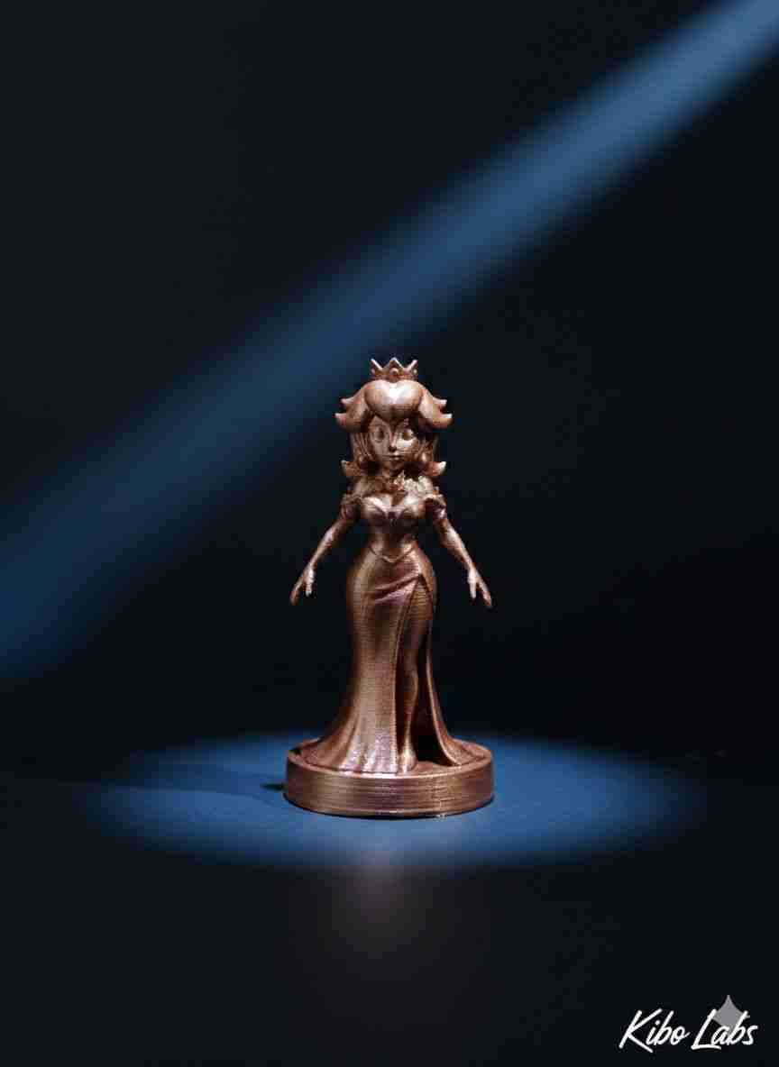 Figura princesa Peach oro rosa