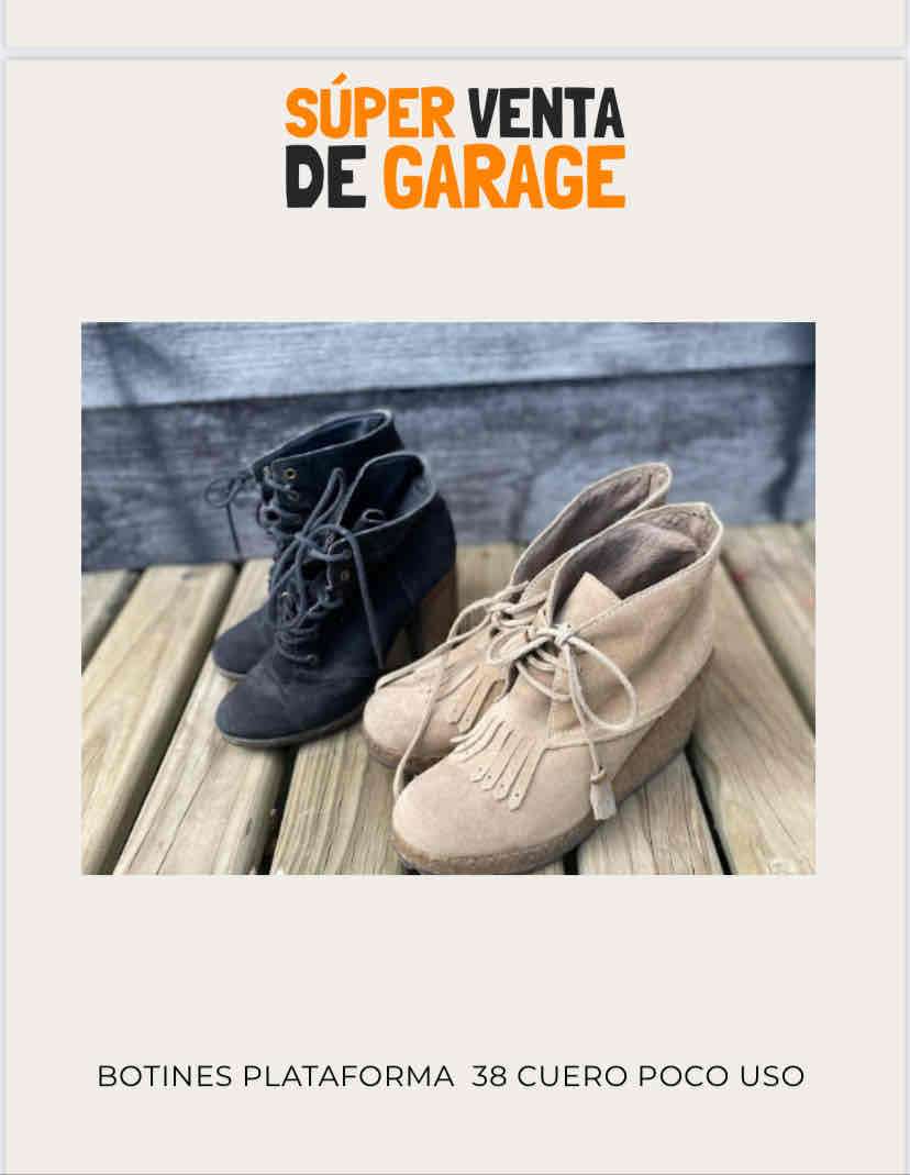 Lote Botines y botas de gamuza  cuero talla 38