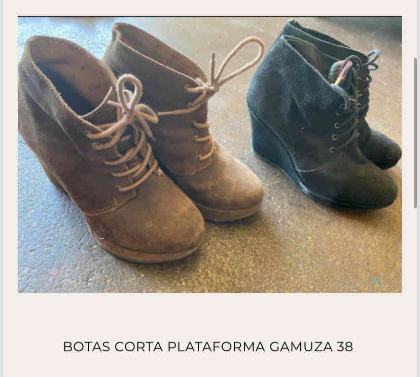 Lote Botines y botas de gamuza  cuero talla 38 - miniatura 5