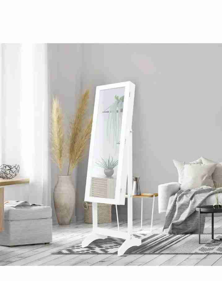 Espejo joyero color crema