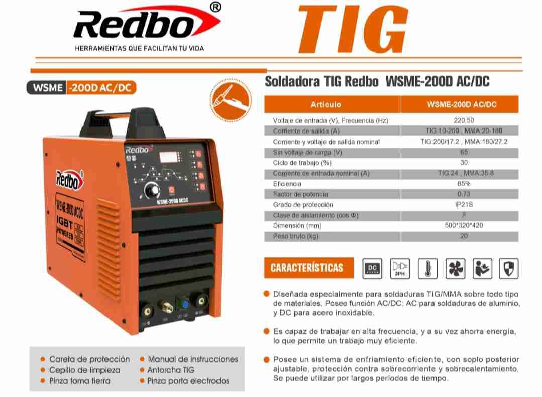 Soldadora Redbo WSME-200D ACDC - miniatura 3