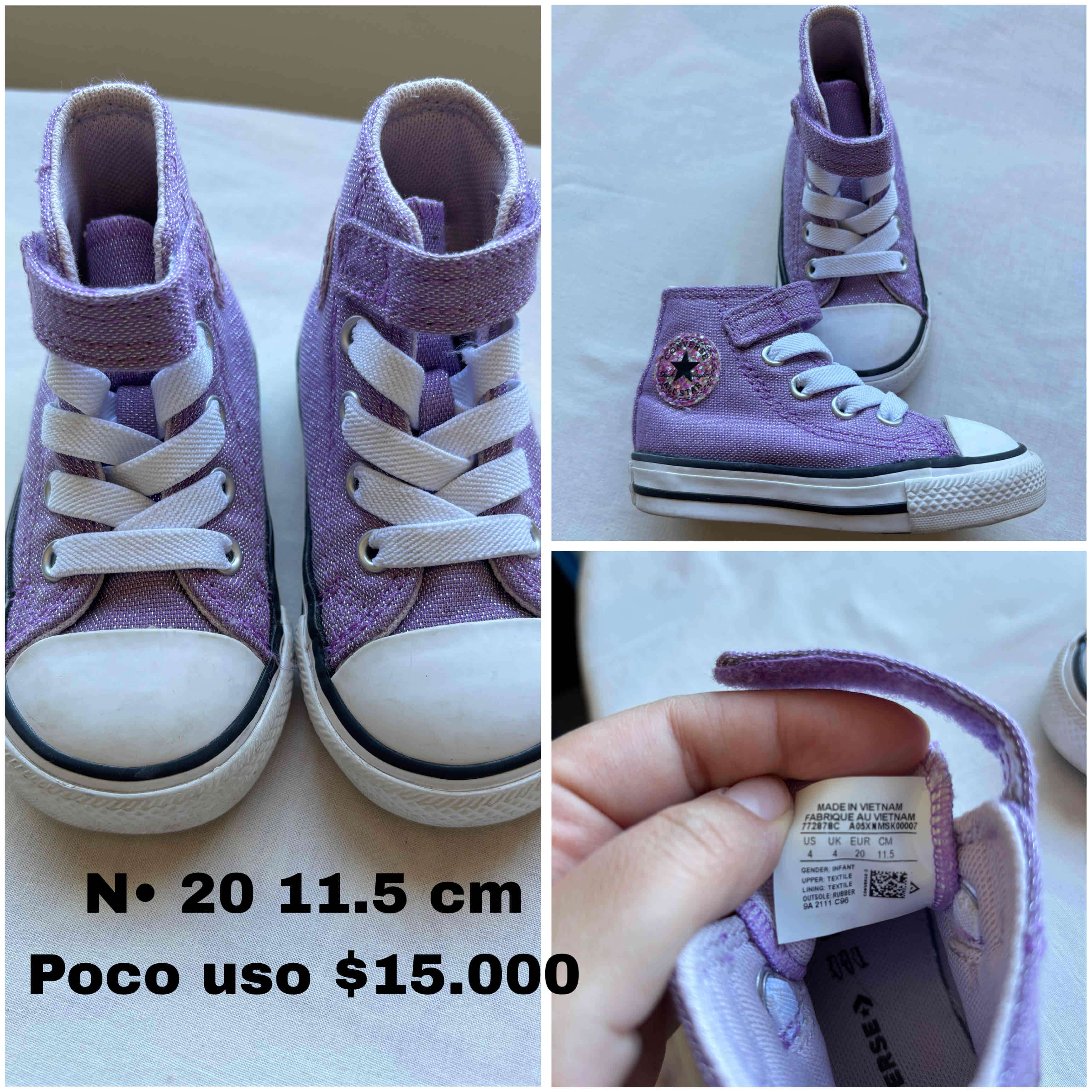 Zapatillas moradas talla 20