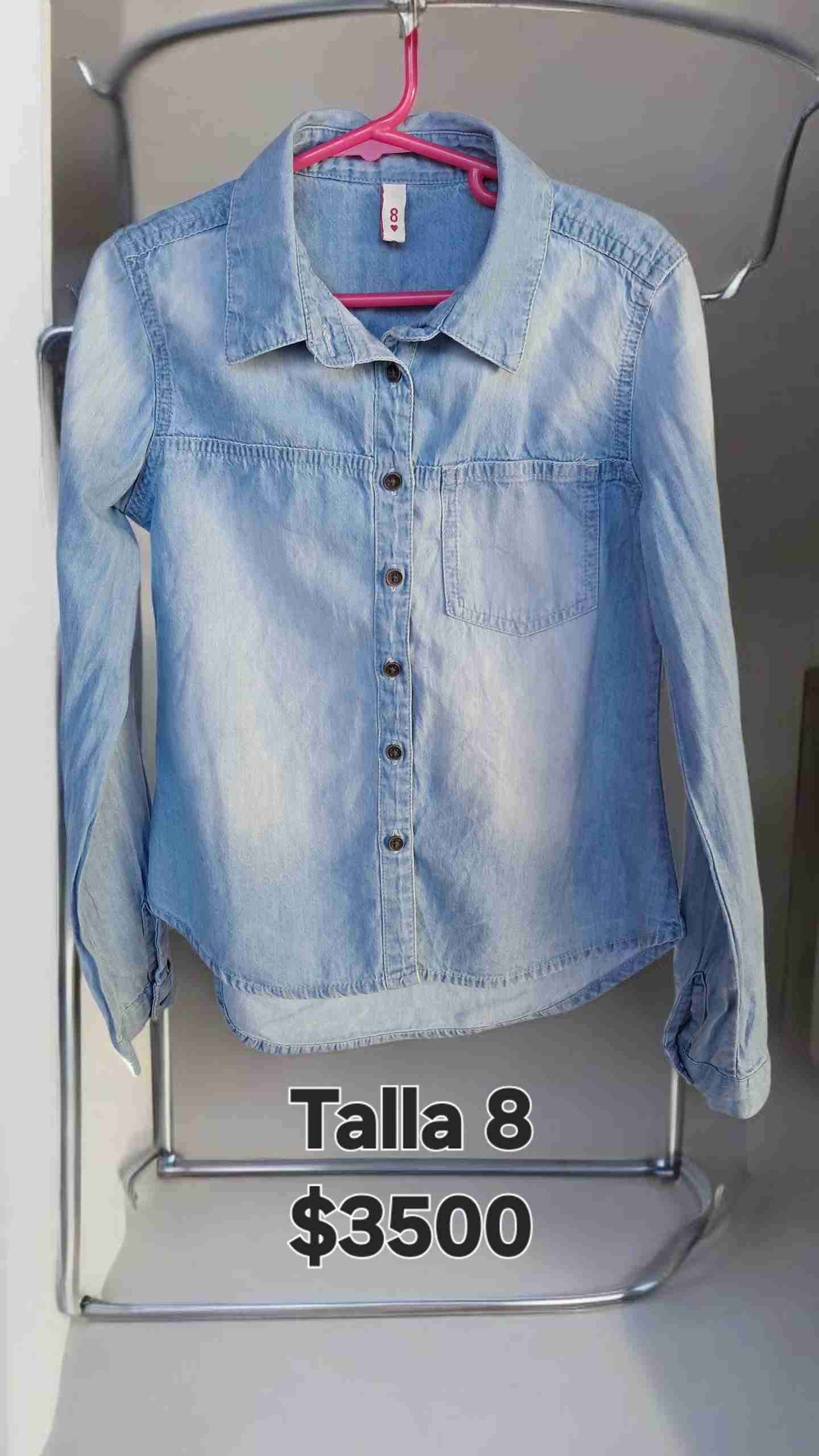 Camisa de mezclilla talla 8