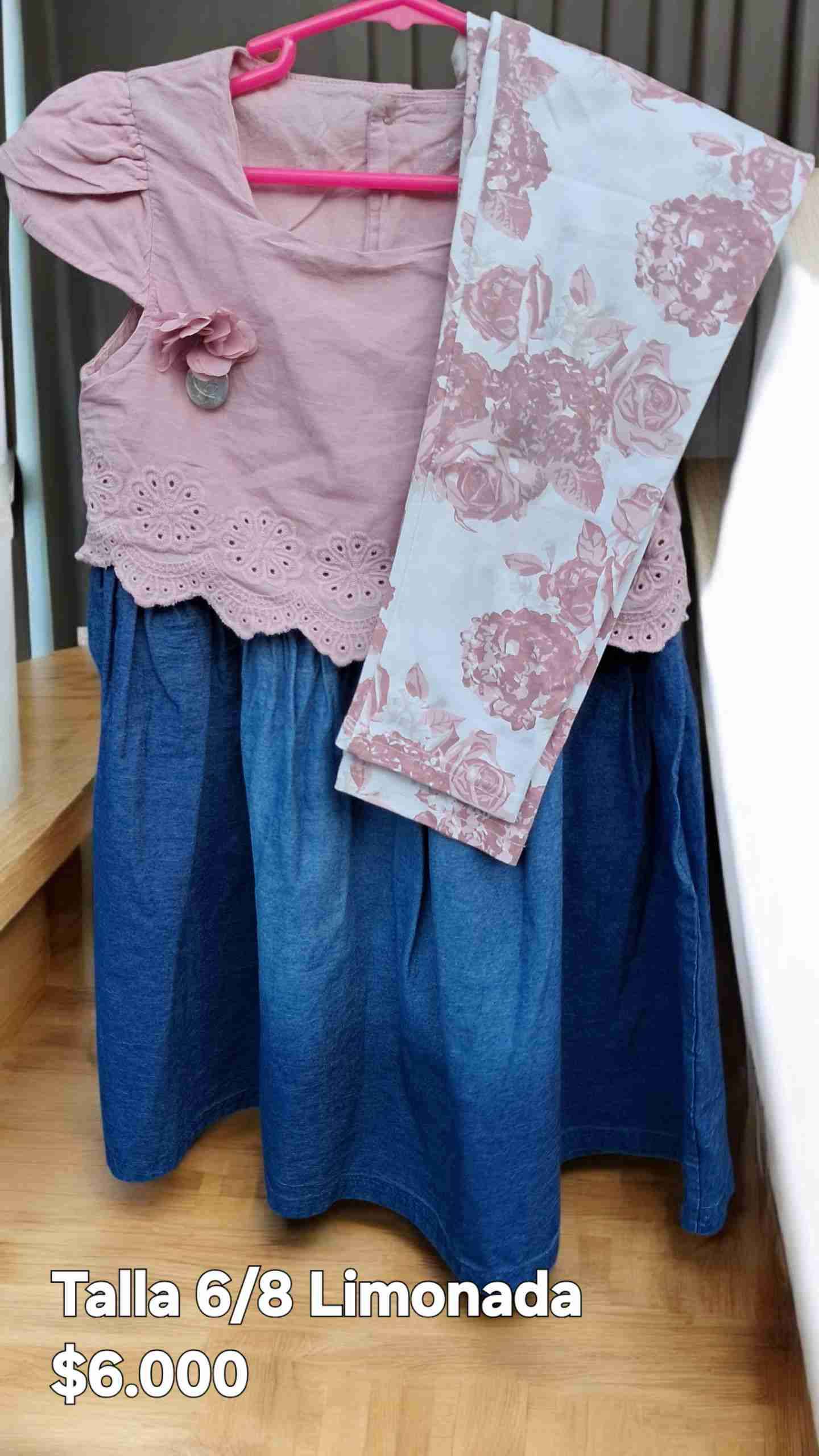 Conjunto infantil rosa y azul