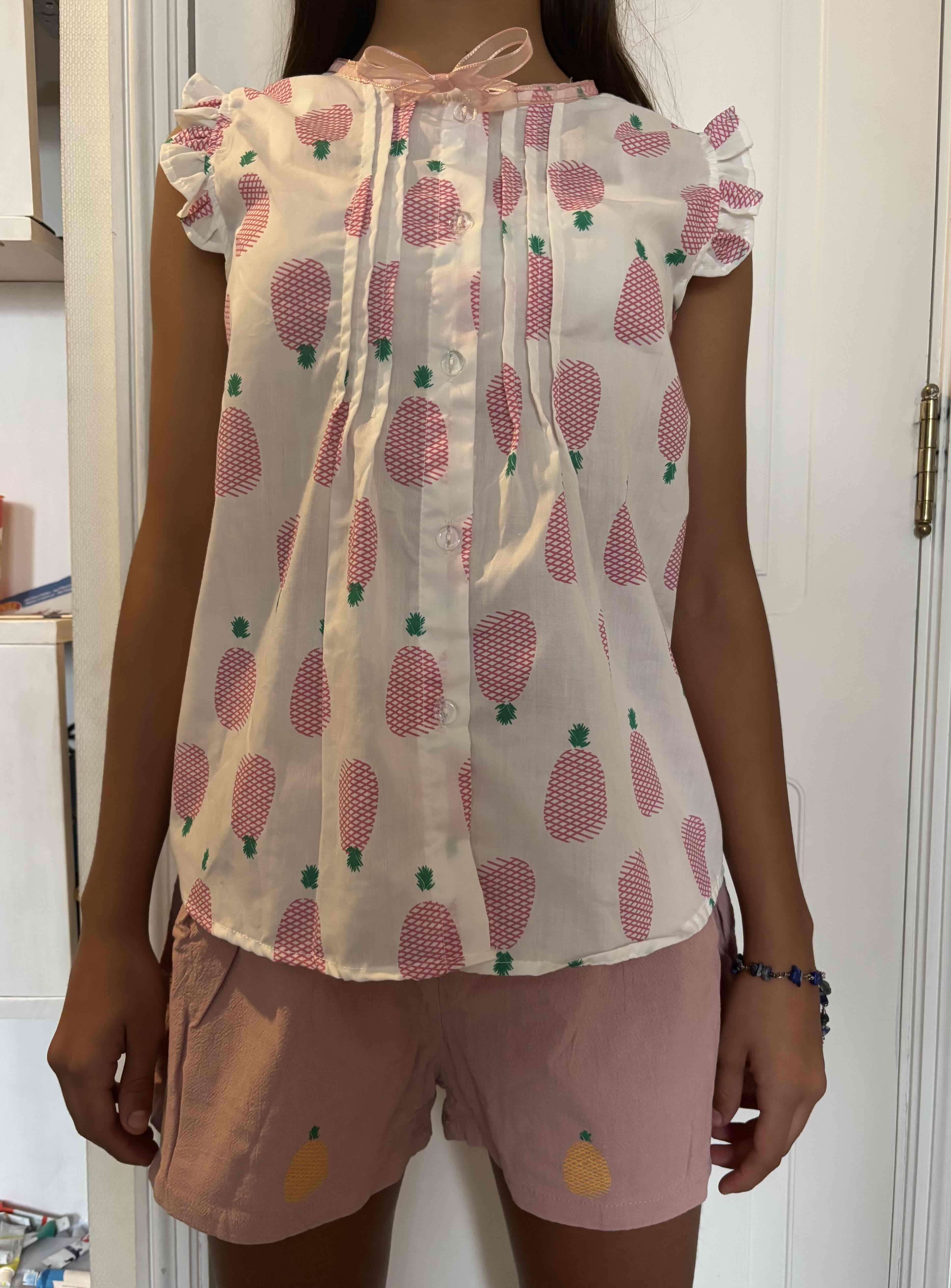 Conjunto de verano piñas rosadas