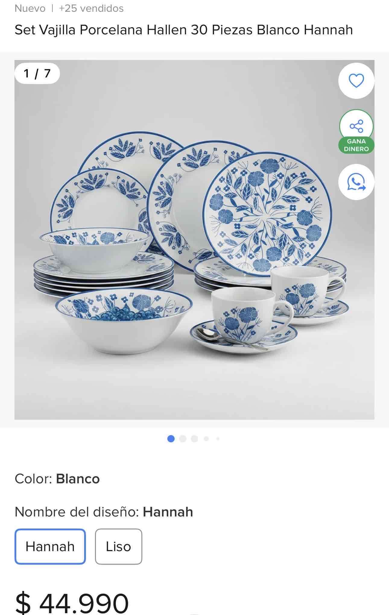 Vajilla Porcelana Hallen 30 Piezas Blanco Hannah - miniatura 2