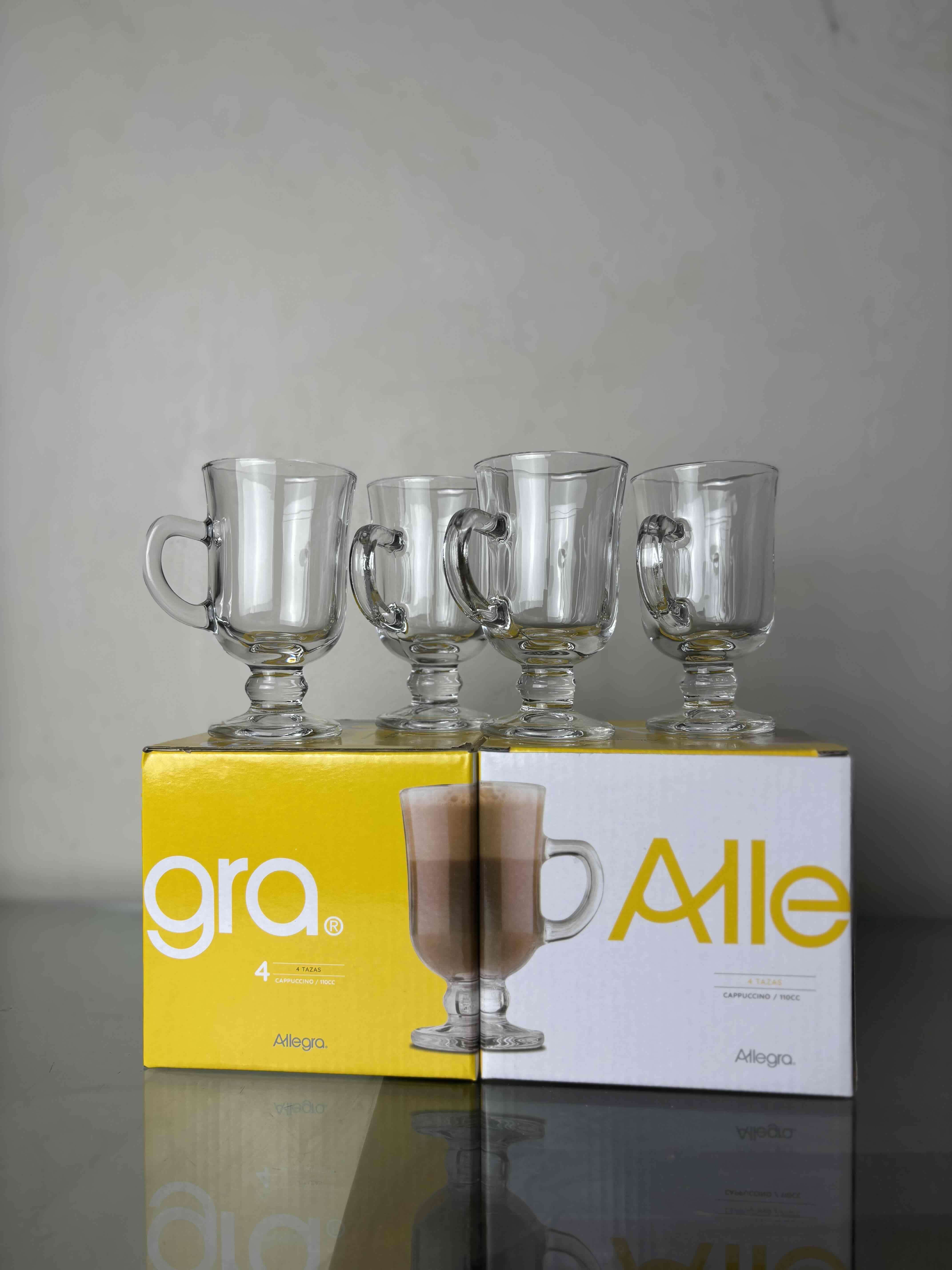 Set 4 Tazas Pequeñas Capuchino Cafe 110 MI Allegra