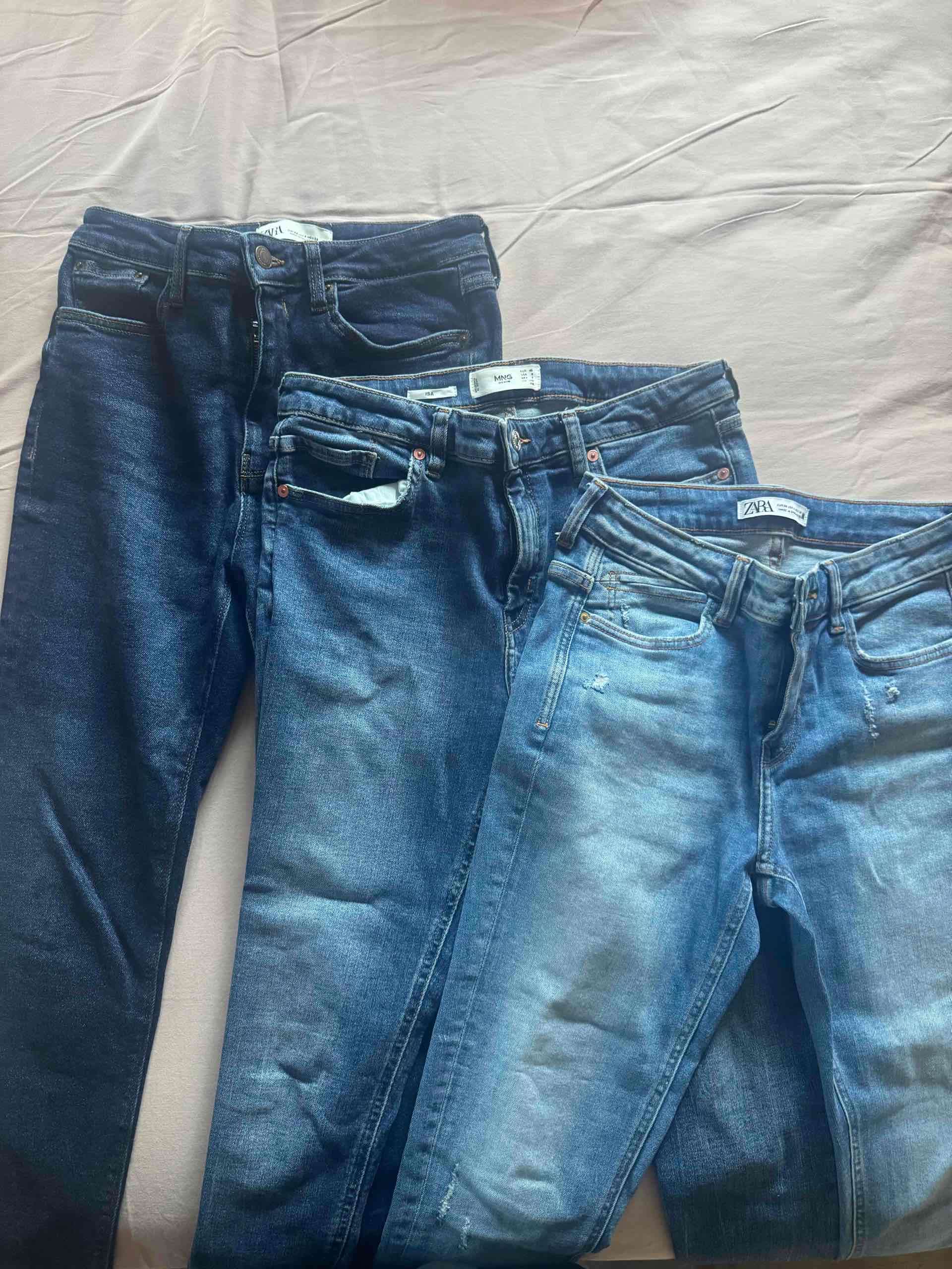 Lote 3 jeans azul mezclilla