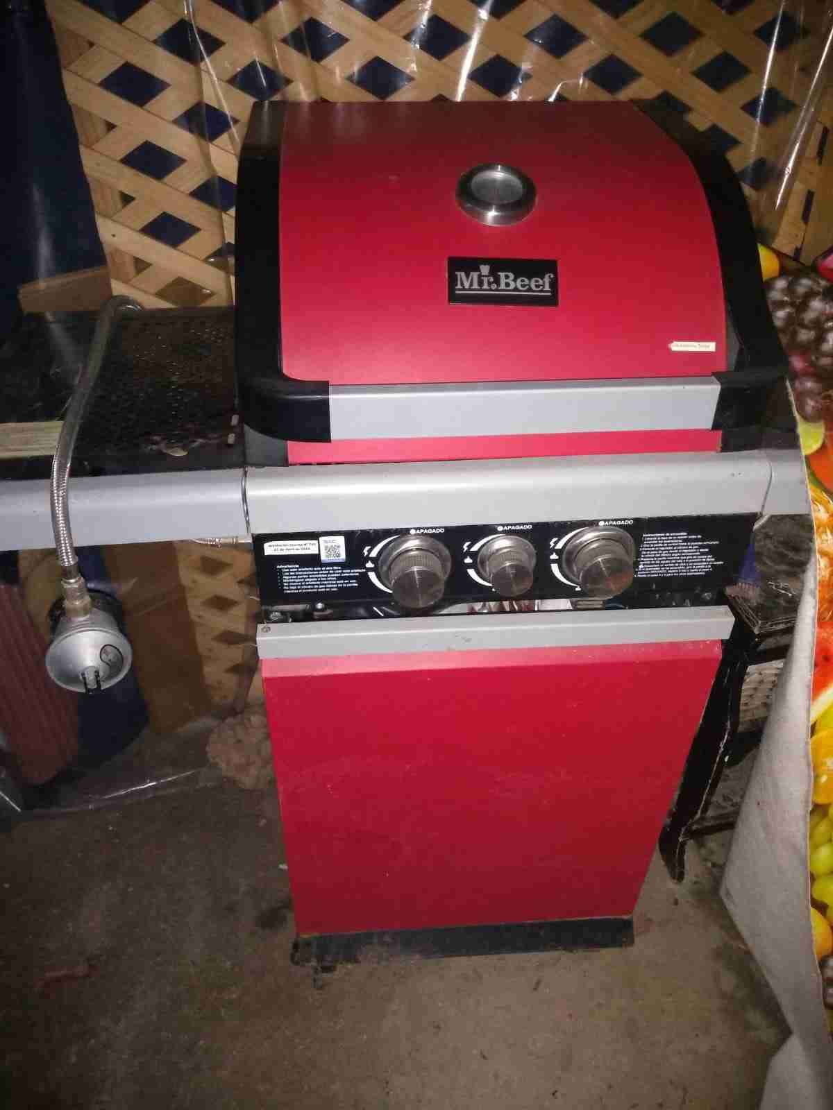 Parrilla a gas Mr. Beef roja