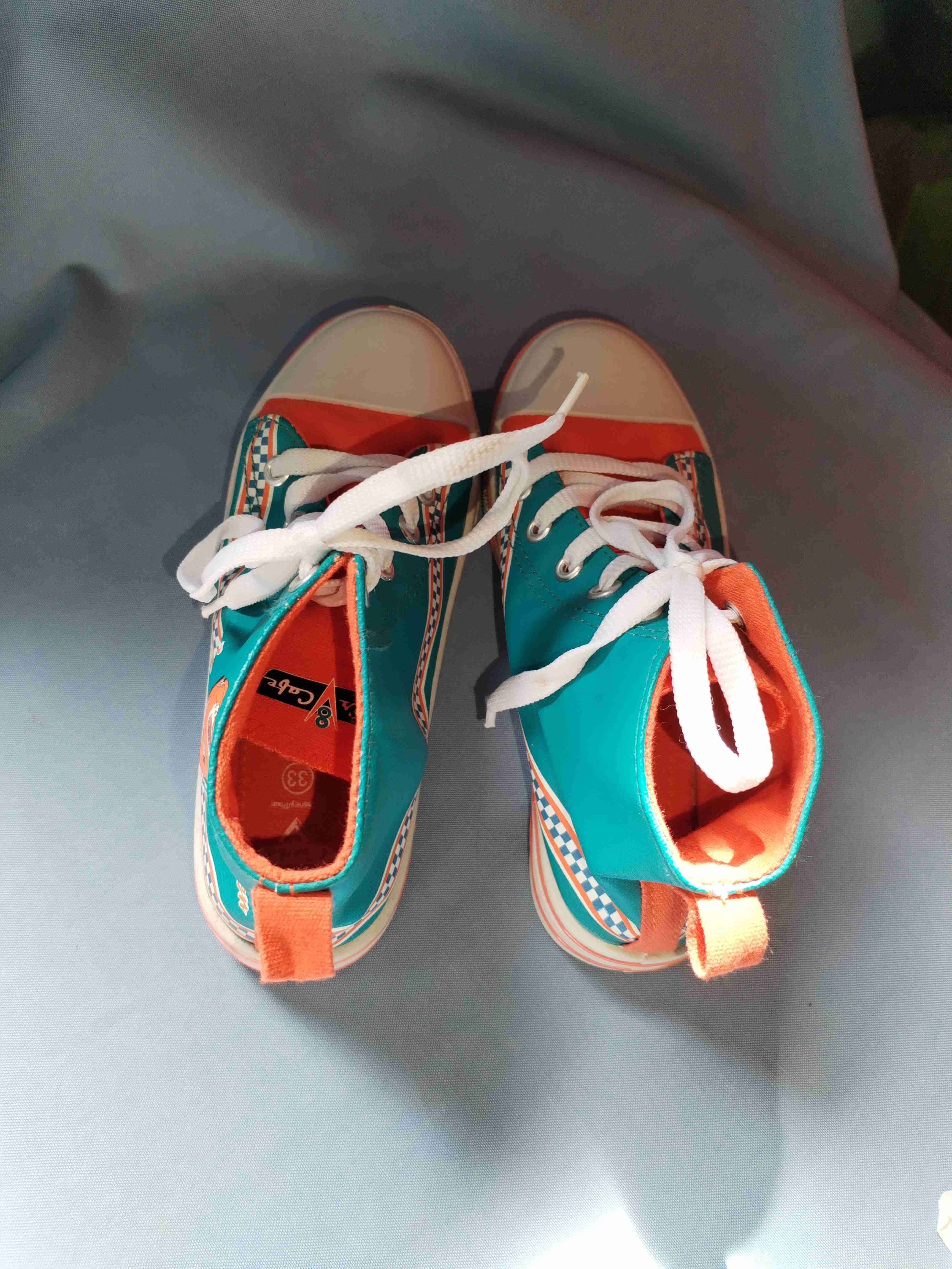 Zapatillas altas turquesa y naranjas - miniatura 3