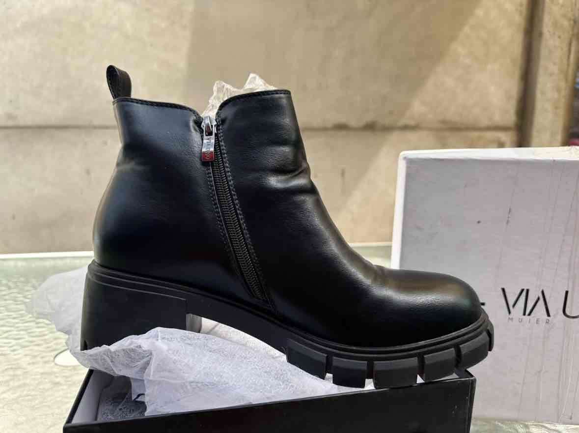 Botines negros mujer Via Uno - miniatura 2