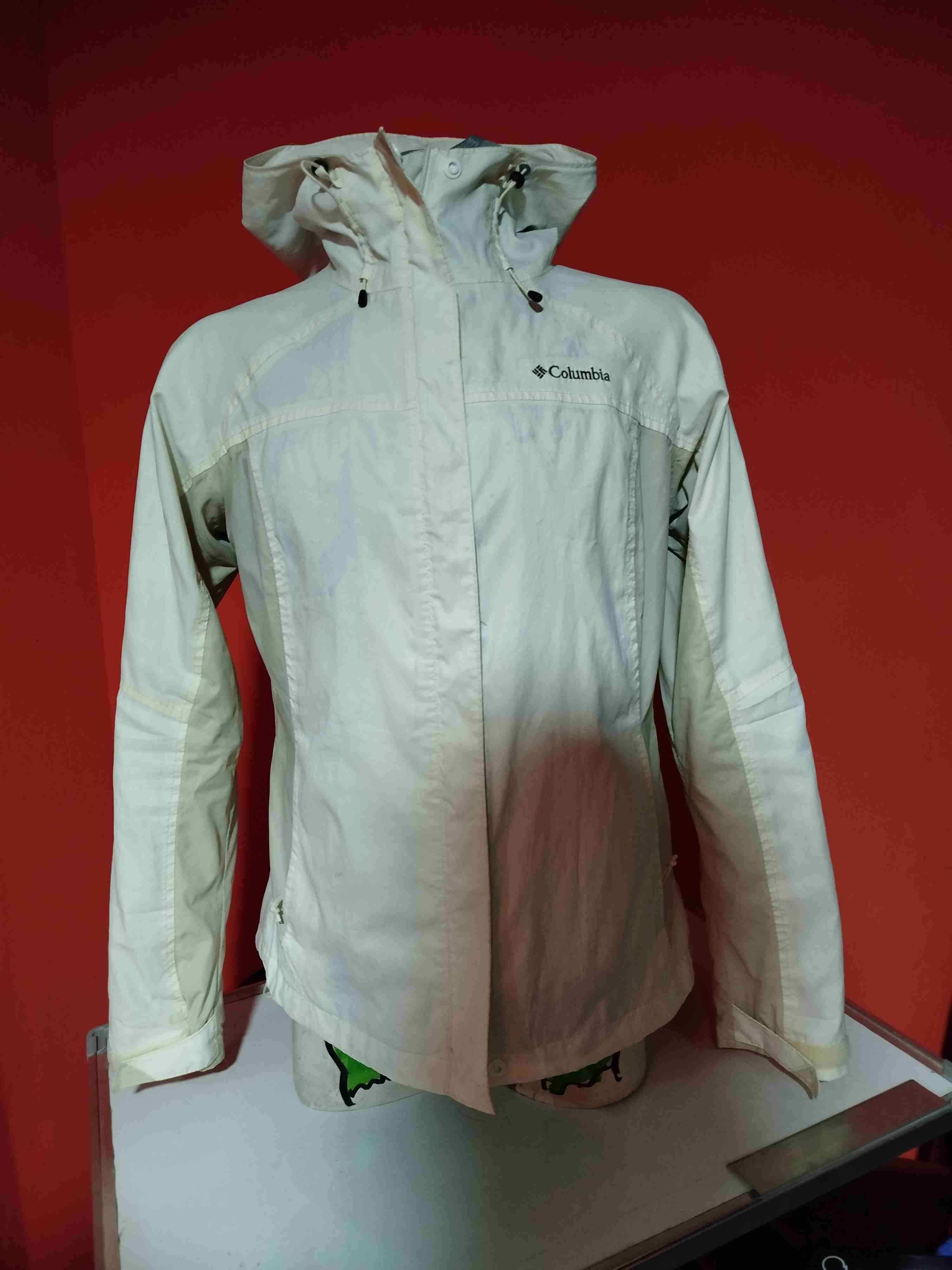 Chaqueta impermeable Columbia blanca mujer