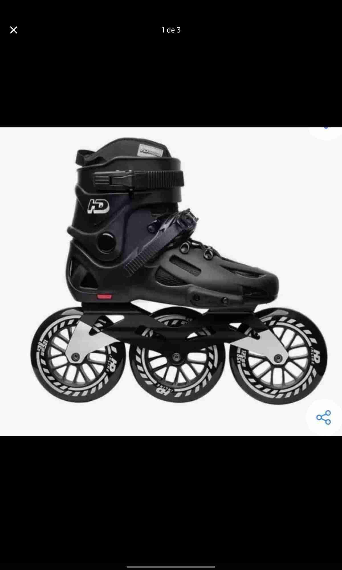 Patines Triskate Hd en línea negros profesionales - miniatura 2
