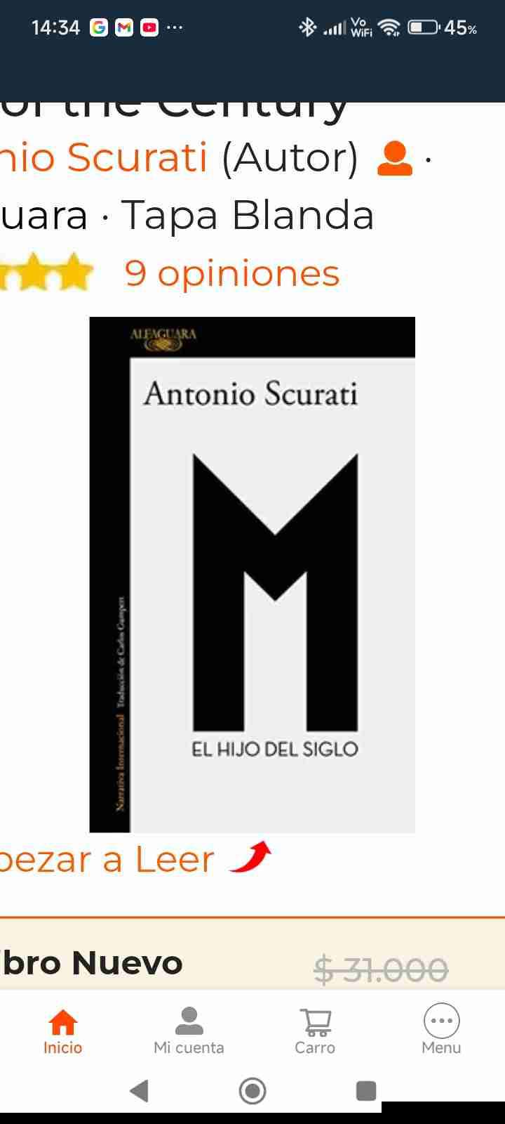 Libro 'M El Hijo del Siglo' edición Grande. - miniatura 6