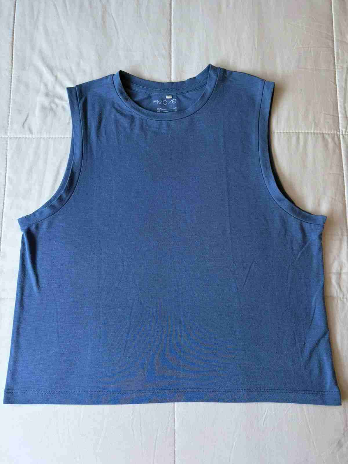 Polera sin mangas azul
