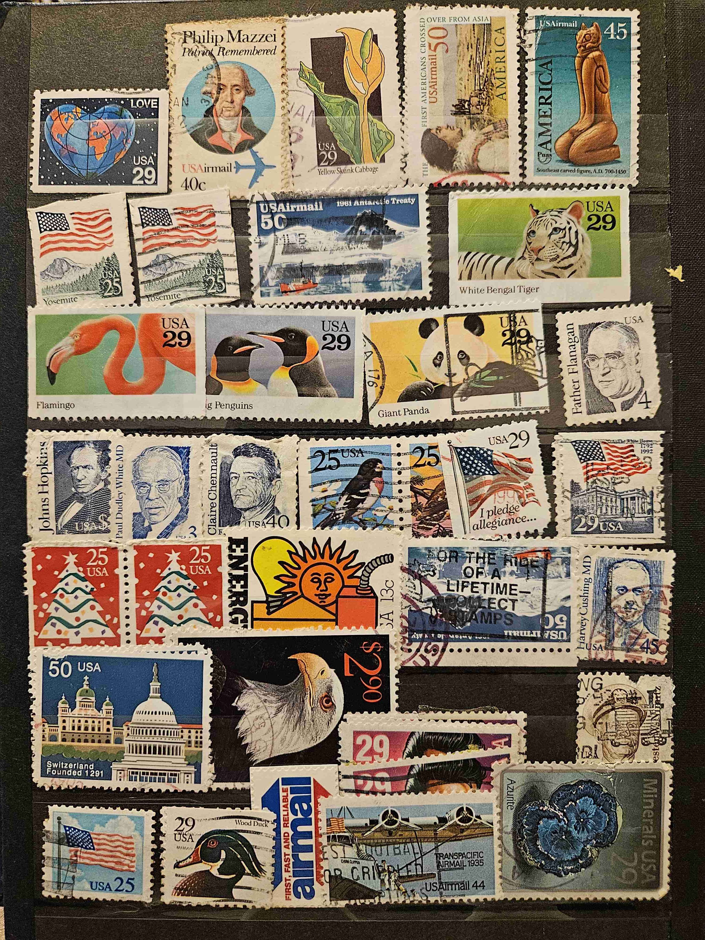 Colección de sellos postales