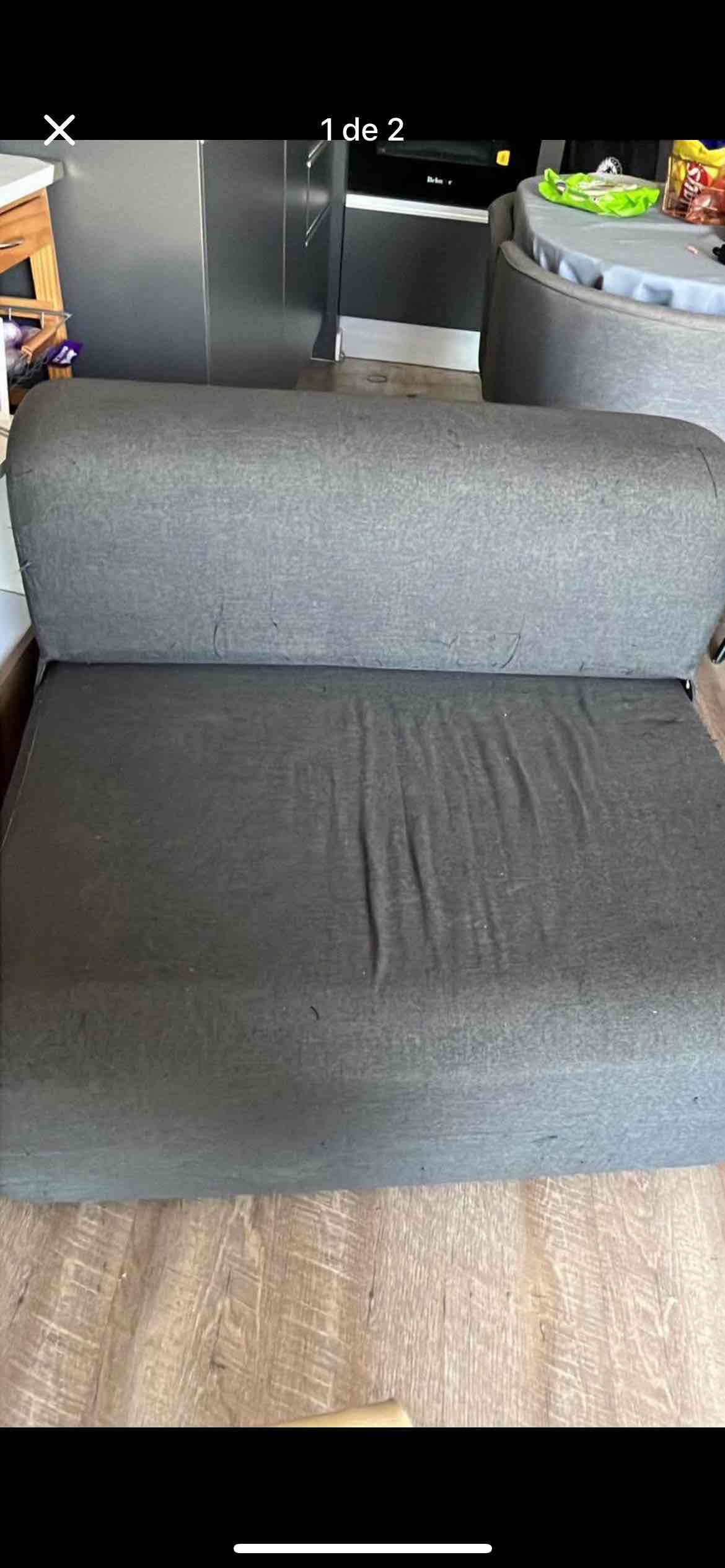 Sofá cama gris - miniatura 2