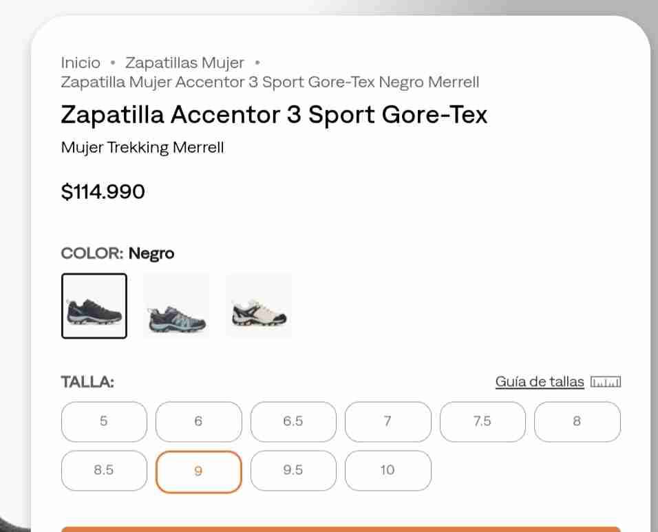 Zapatillas trekking Merrell negras mujer talla 40 - miniatura 4