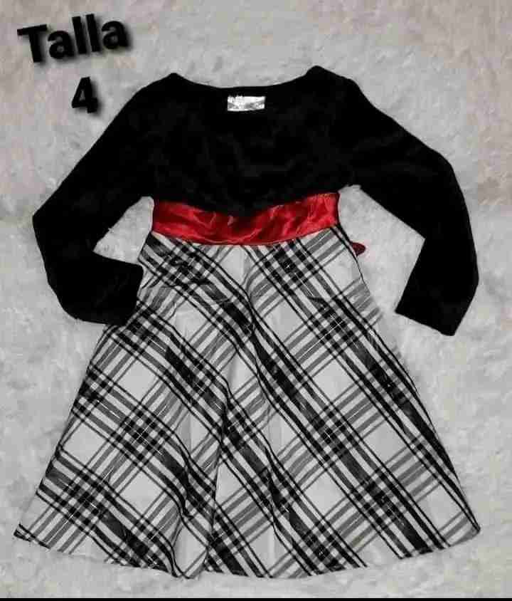 Vestido infantil a cuadros