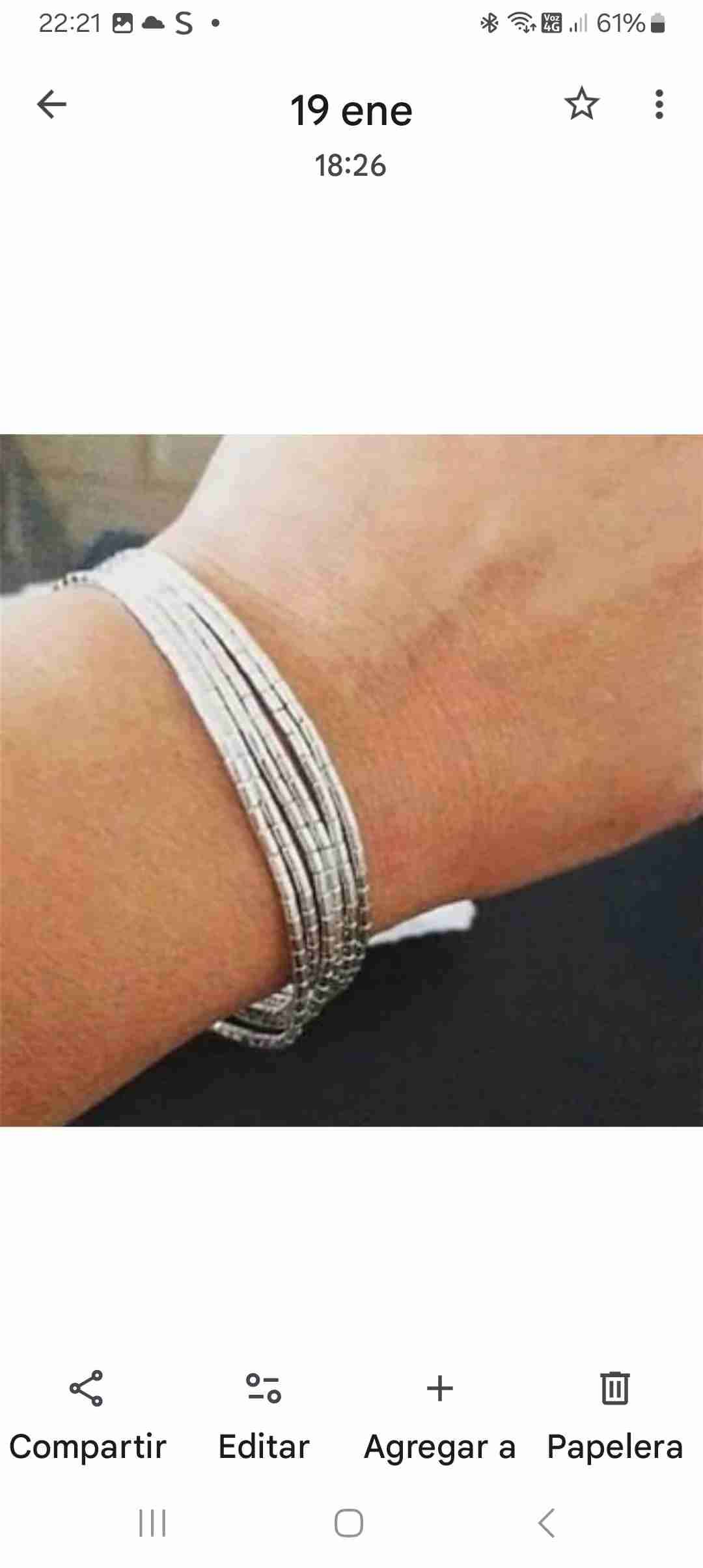 Pulsera de mostasilla de plata 950