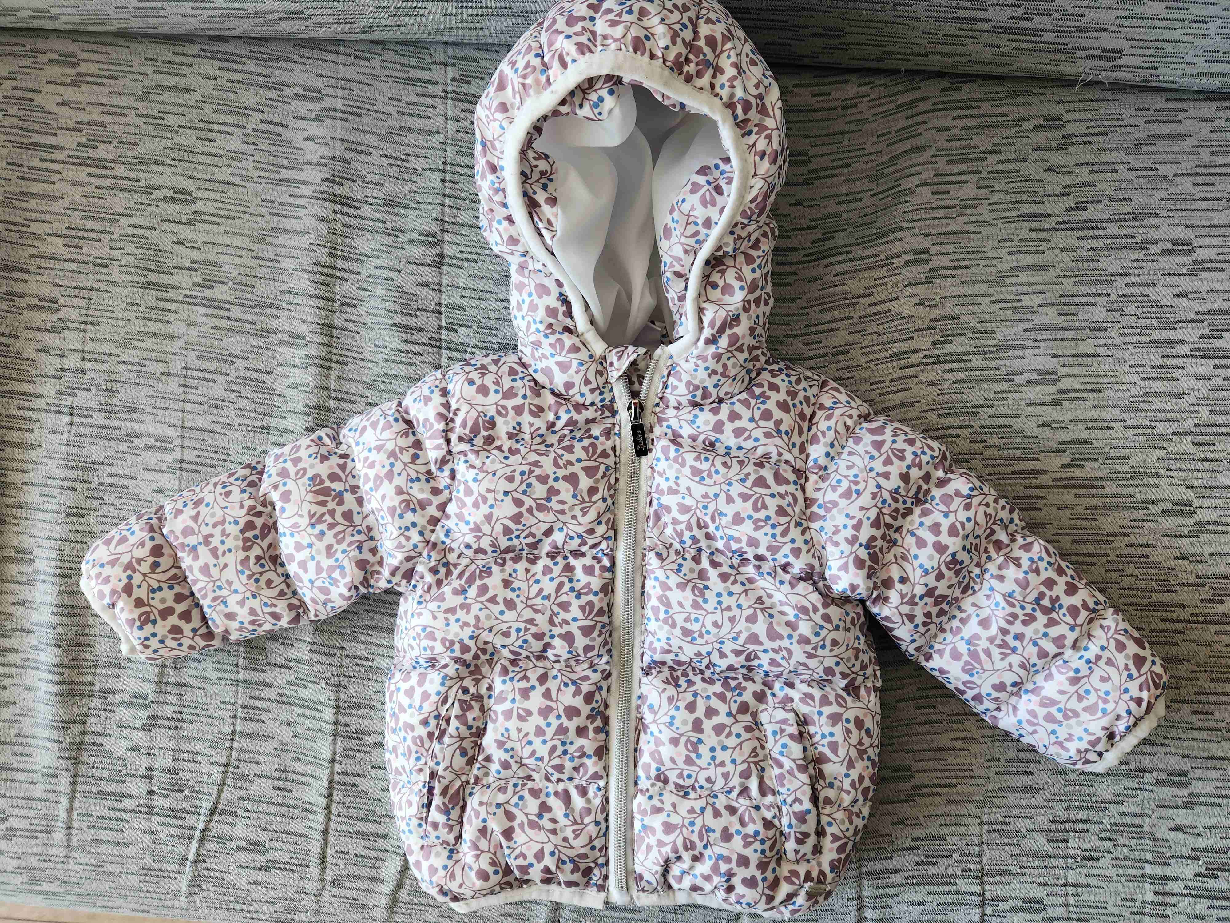 Parka con capucha floral 12m (hasta 18m)